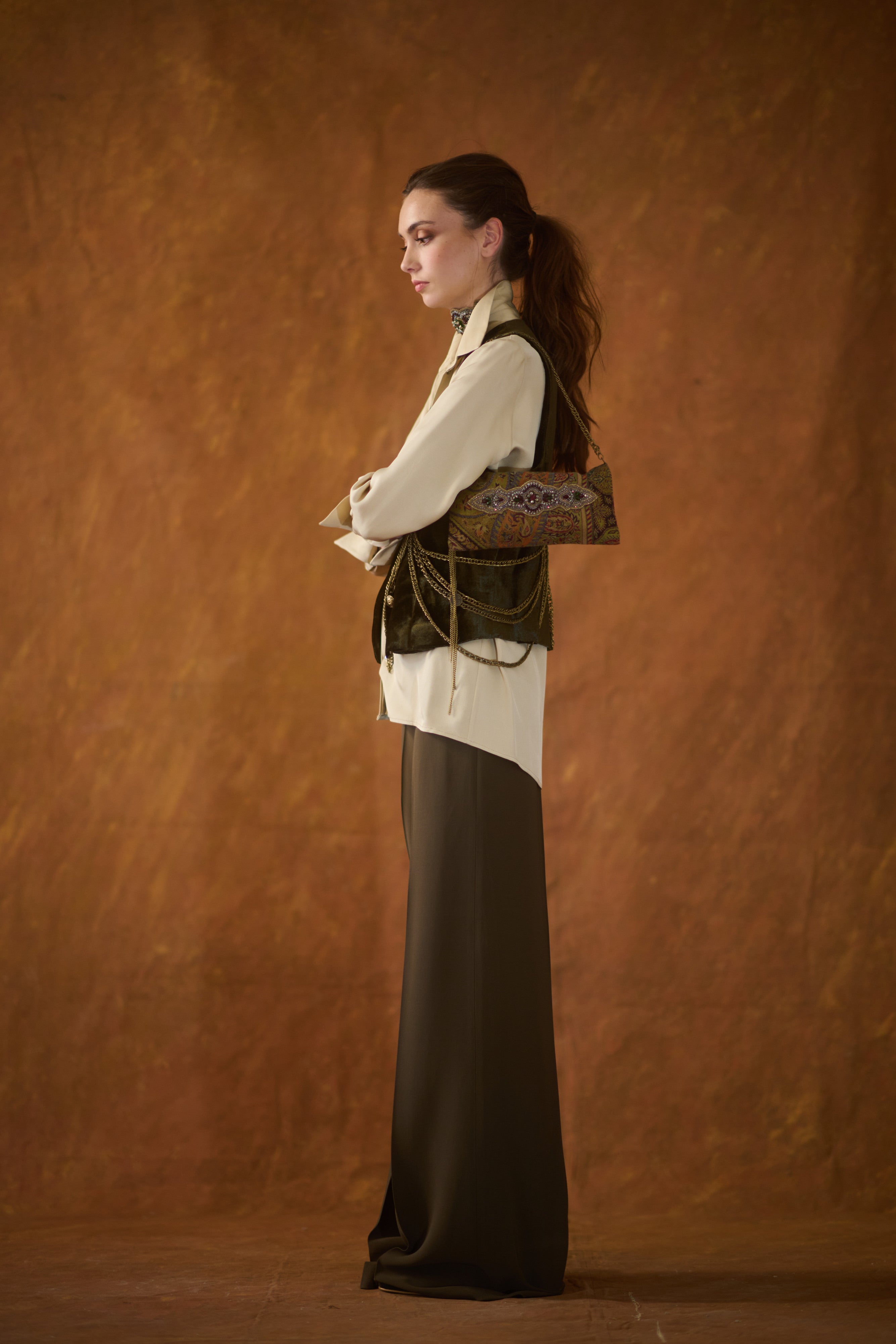 Sharkskin Rania Shirt Beige