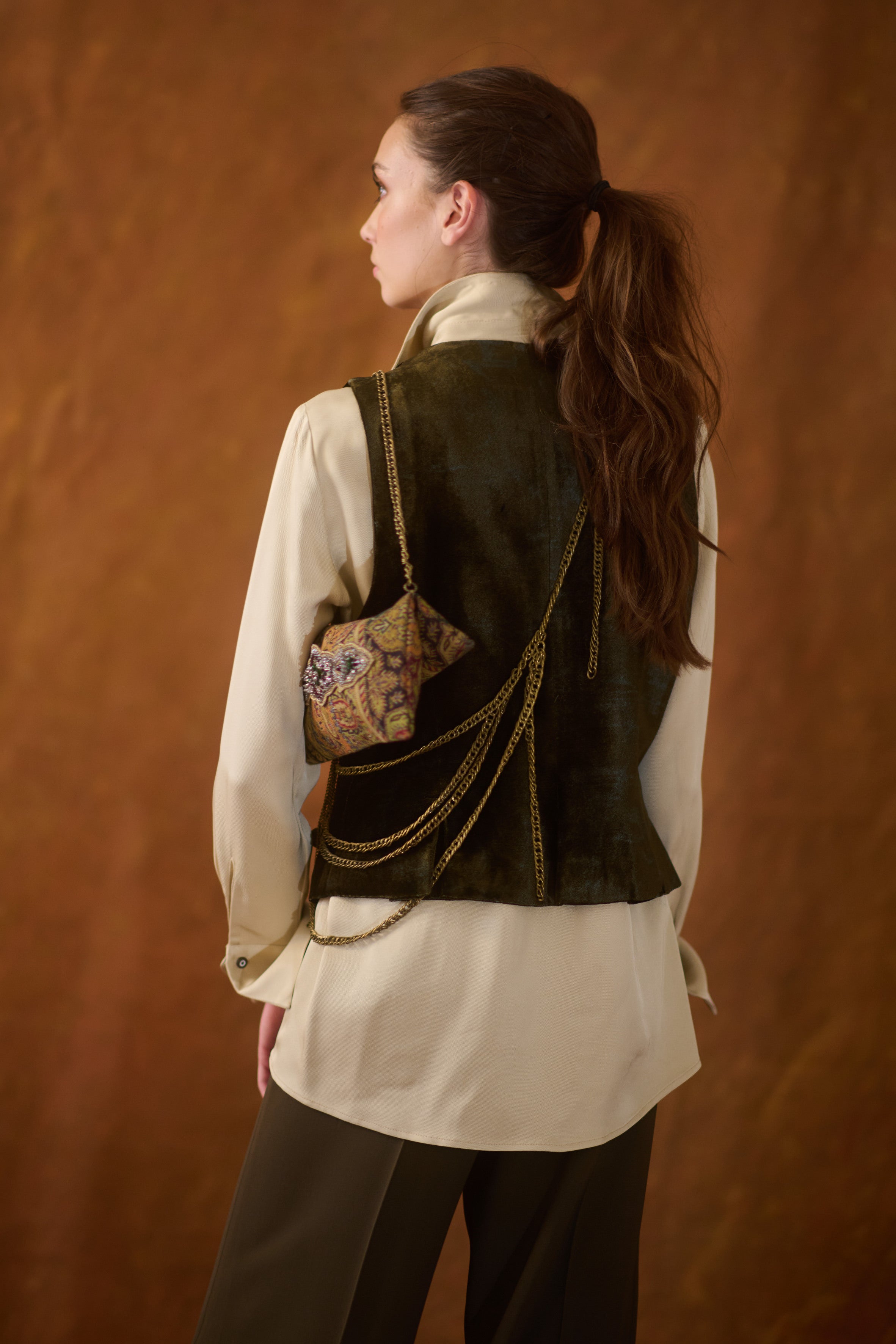 Sharkskin Rania Shirt Beige