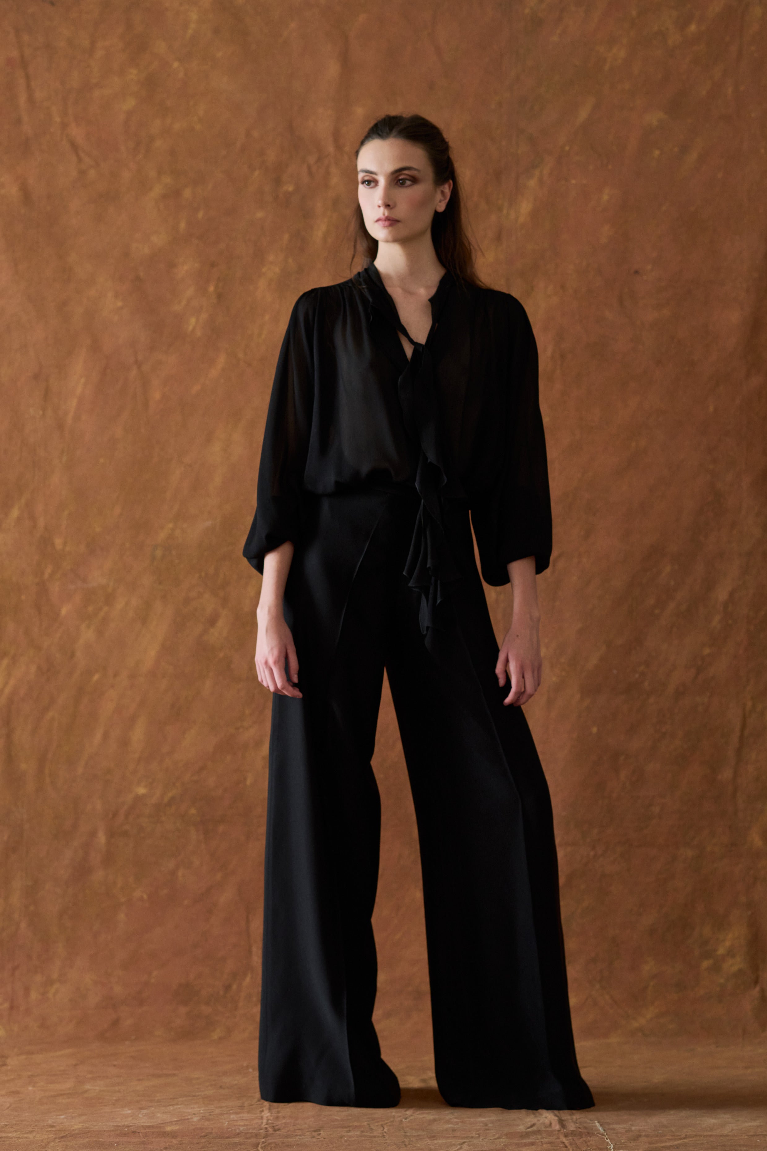 Sharkskin Maxi Pants