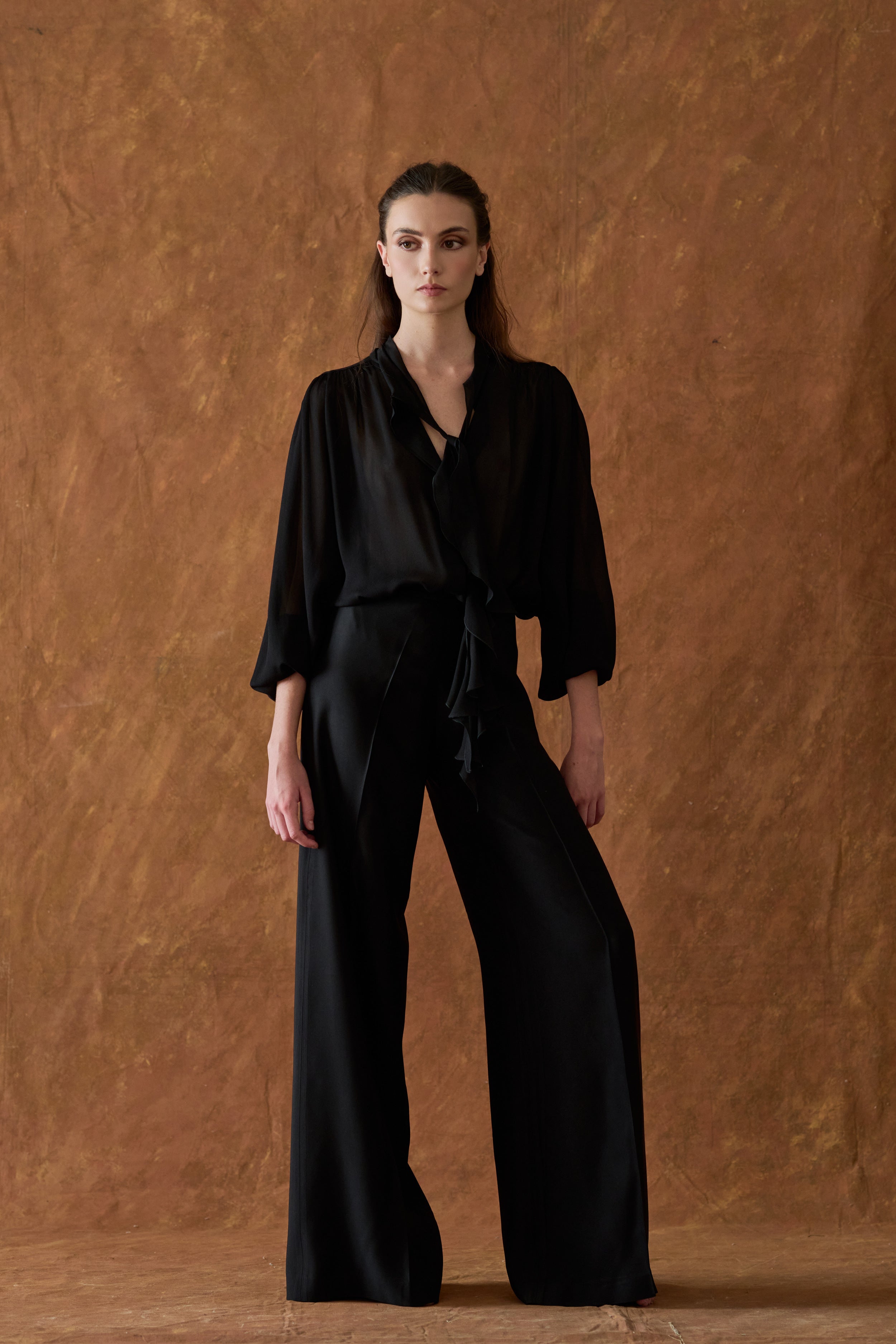 Sharkskin Maxi Pants