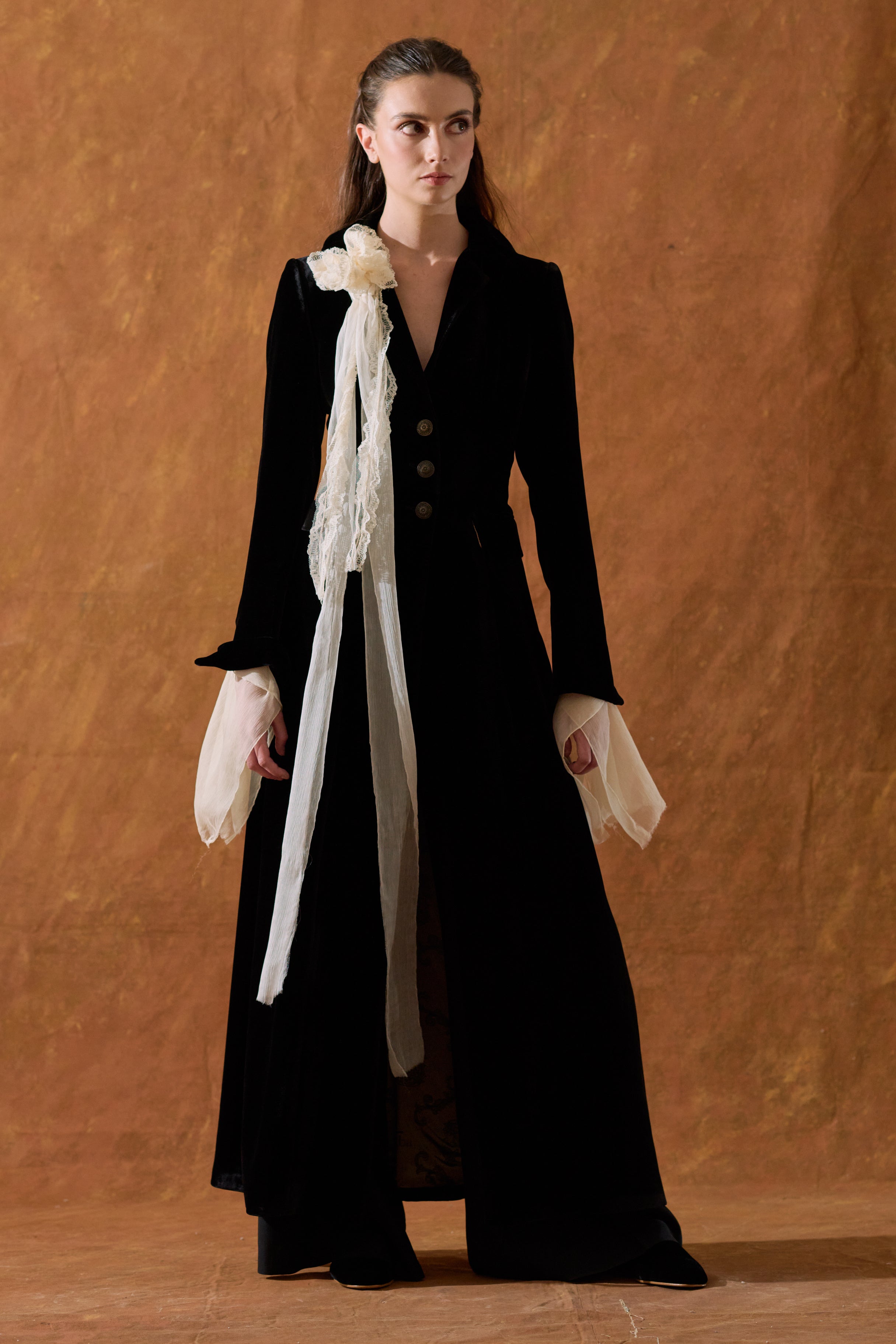 Silk Velvet Classic Coat