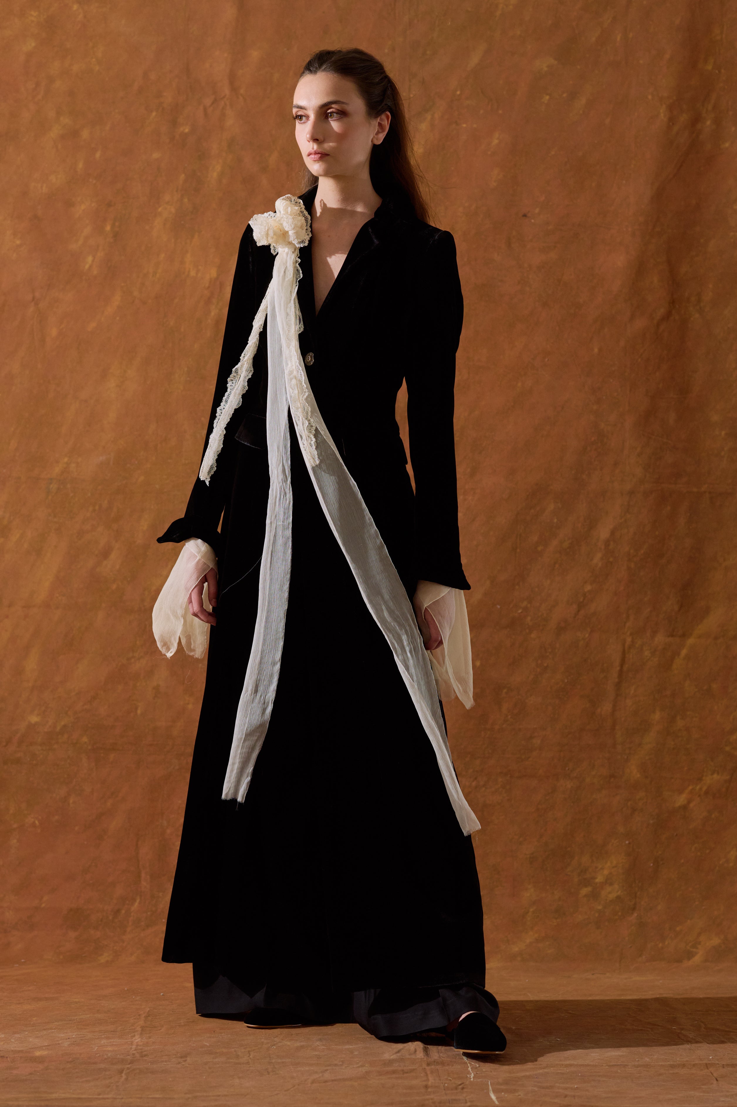 Silk Velvet Classic Coat