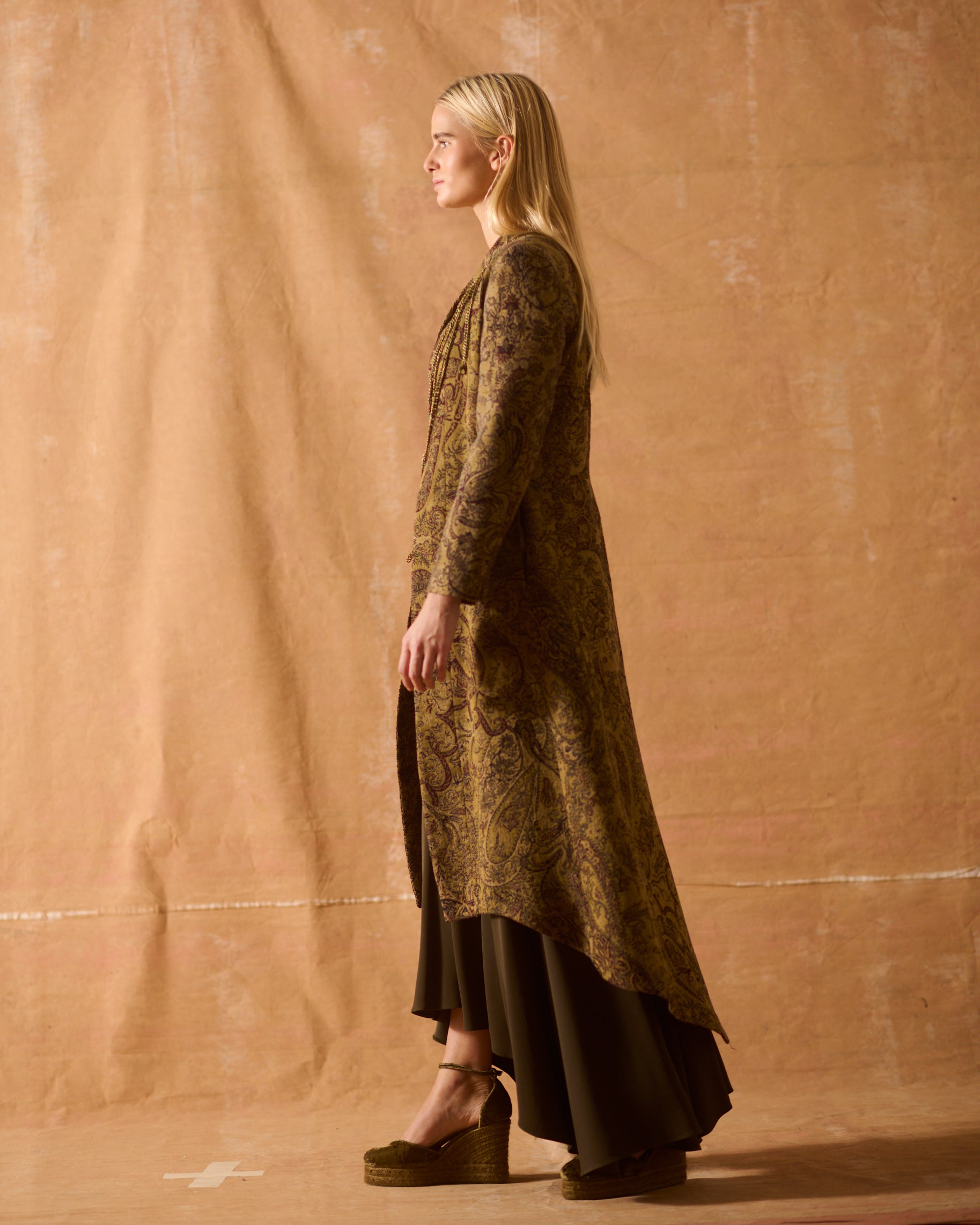 Jacquard Ginebra Coat - Wheat