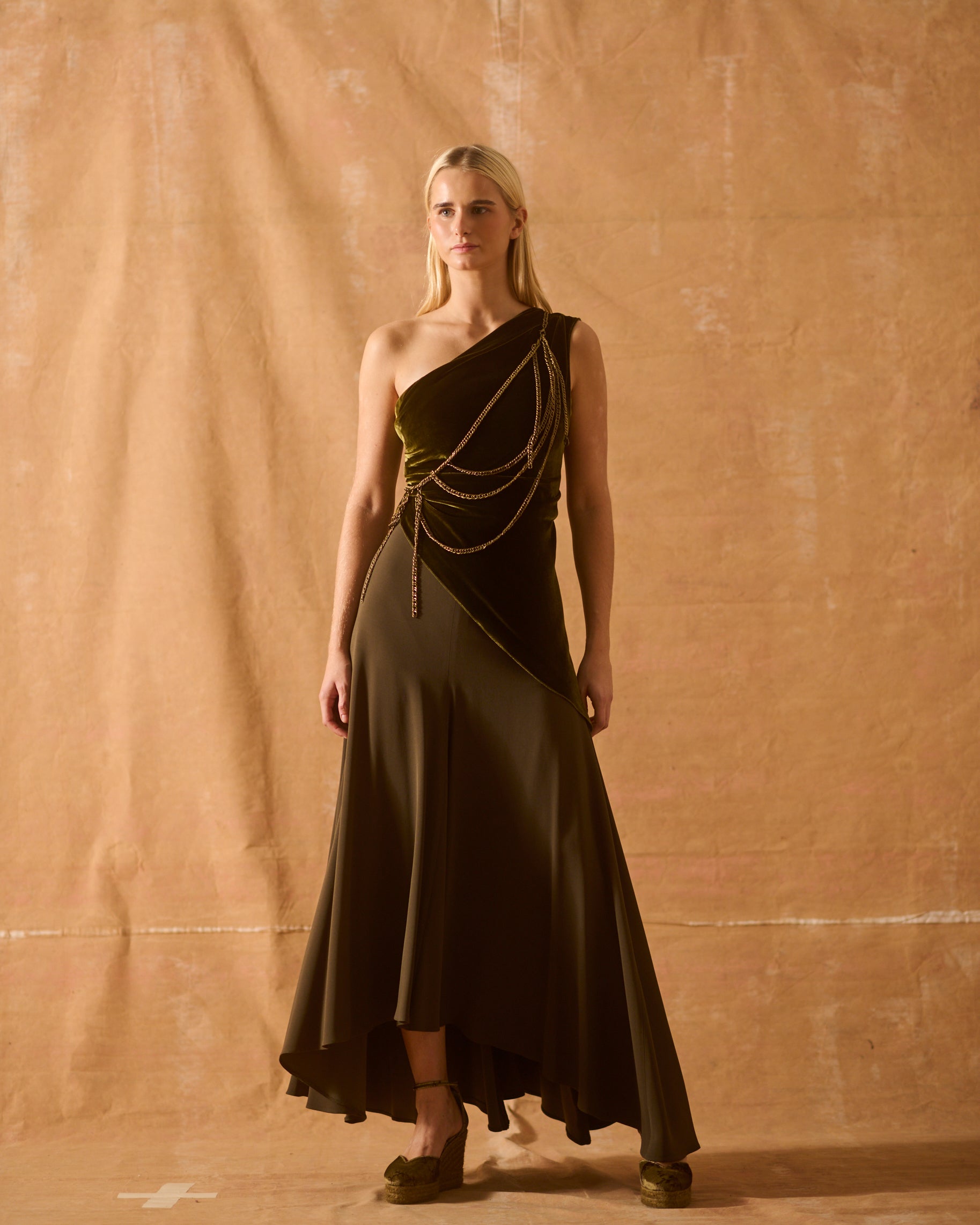 Crepe Bolero Skirt - Hunting Green