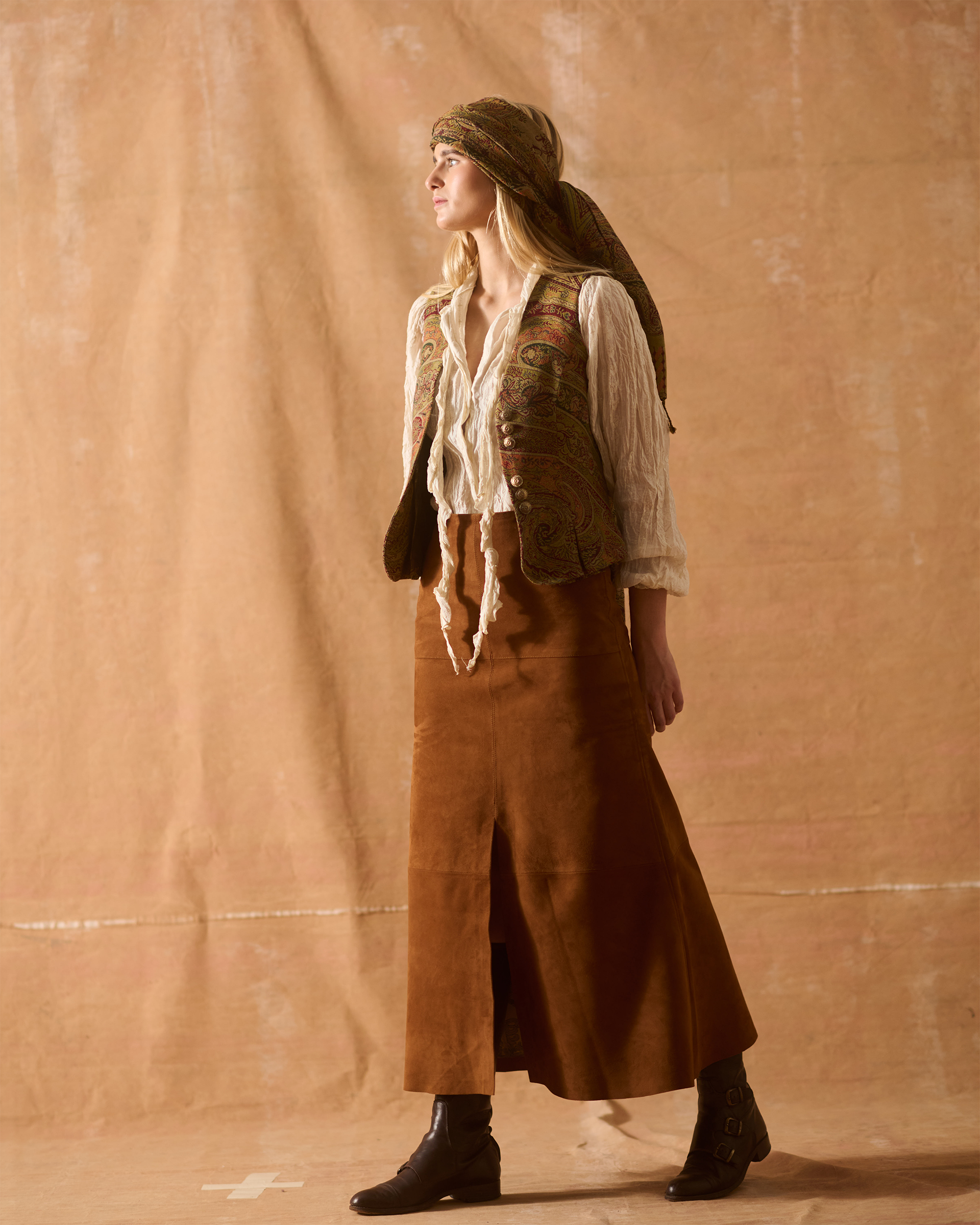 Jacquard Pleats Waistcoat