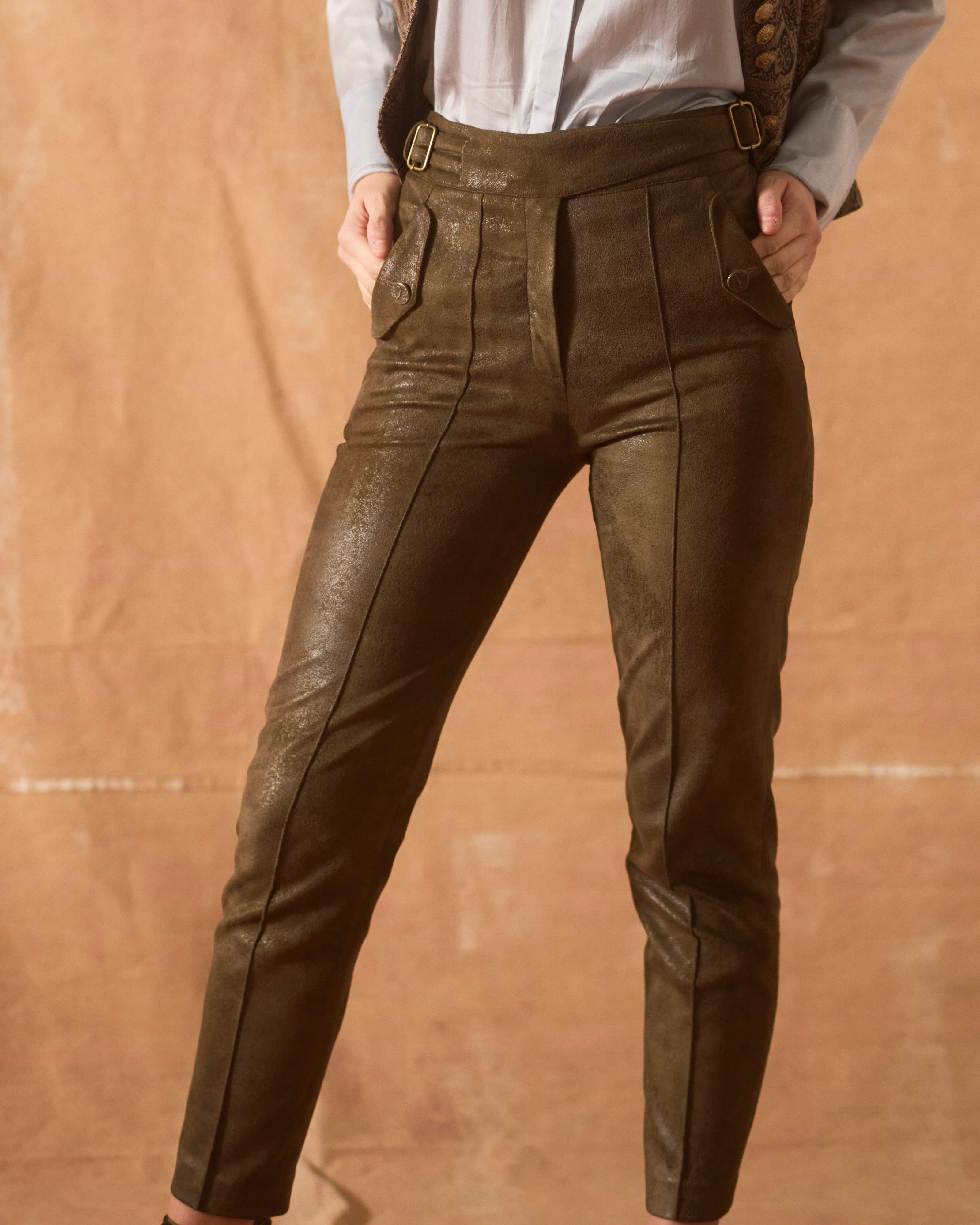 Gnu Buckle Pants - Khaki