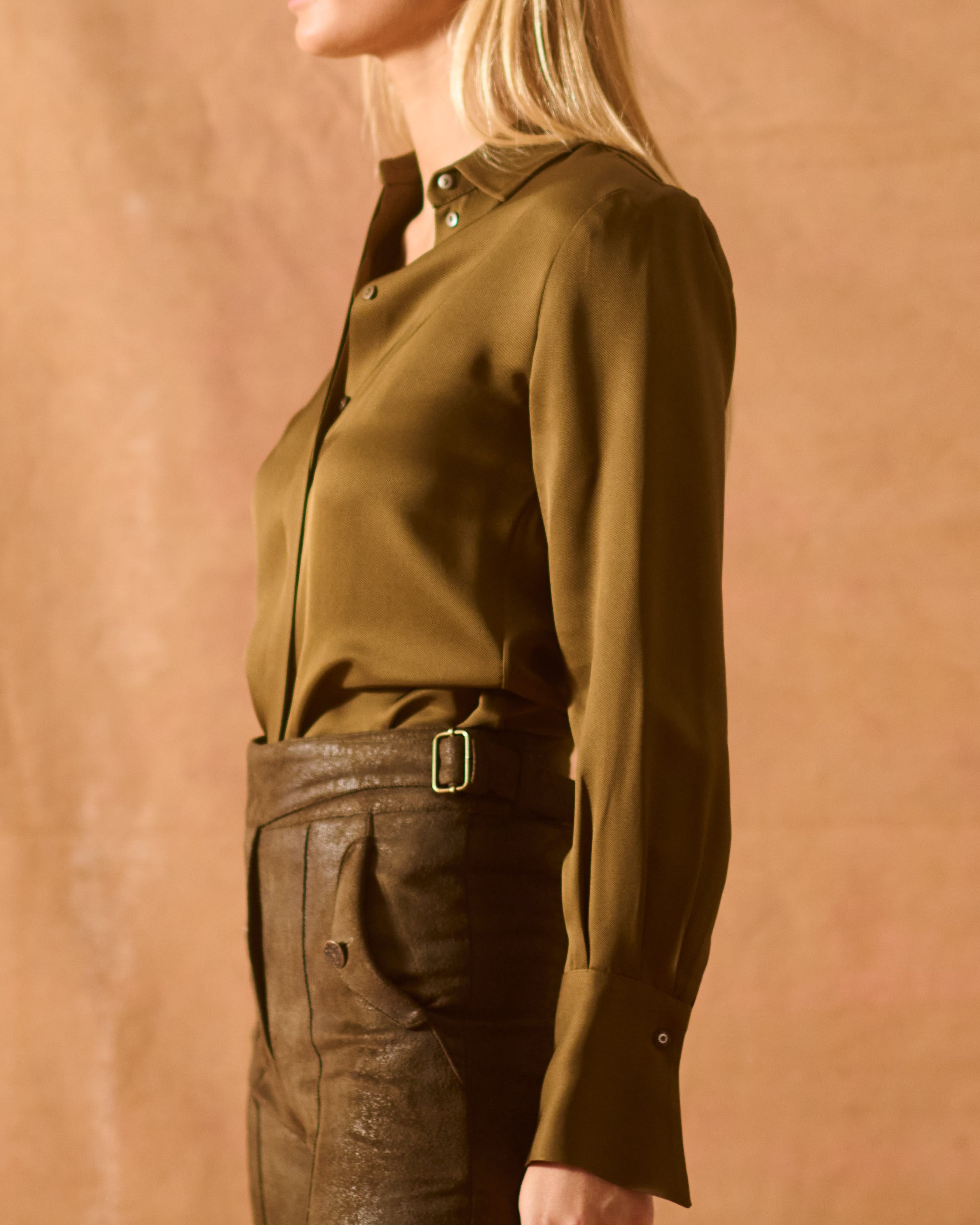 Gnu Buckle Pants - Khaki