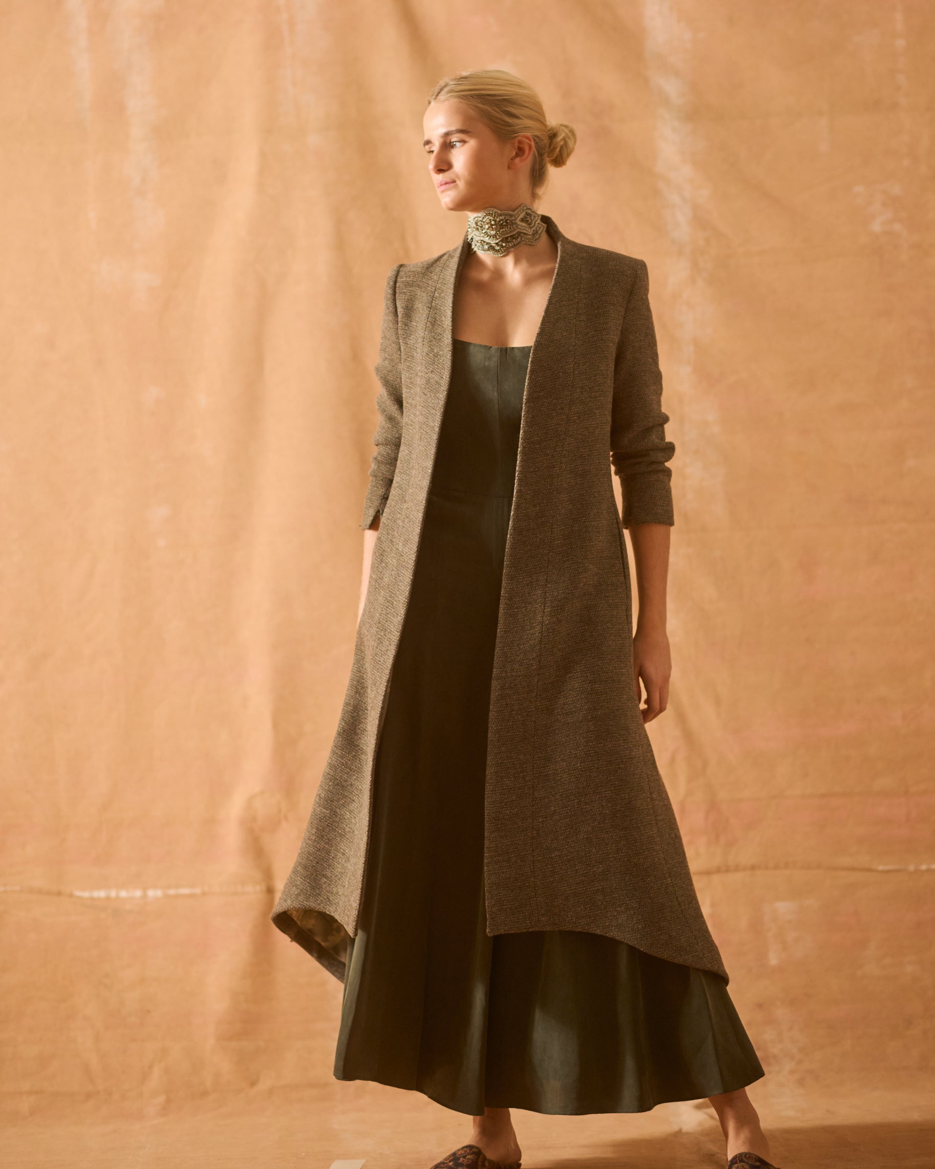 Tweed Knit Ginebra Coat