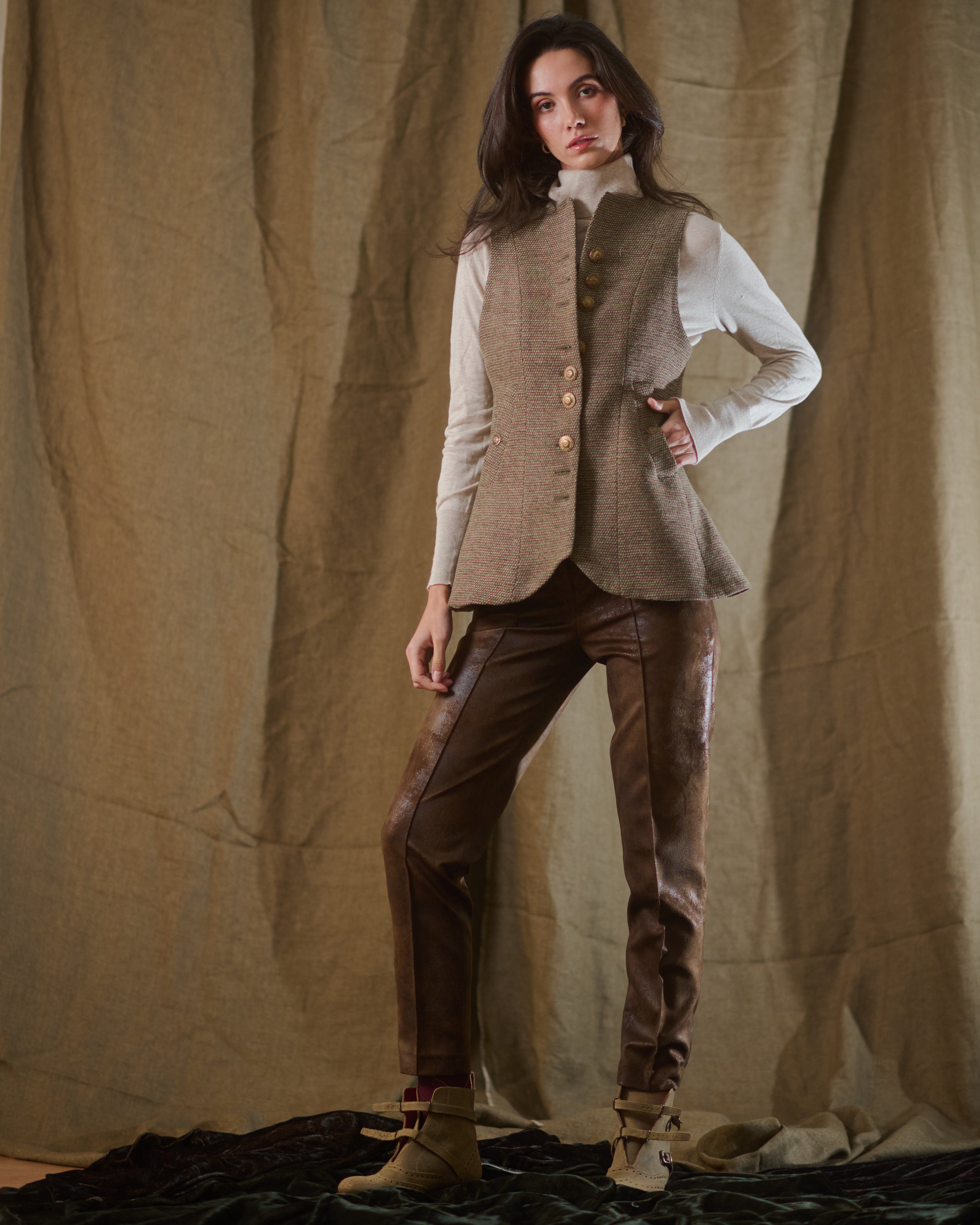 Tweed Knit Baltea Vest