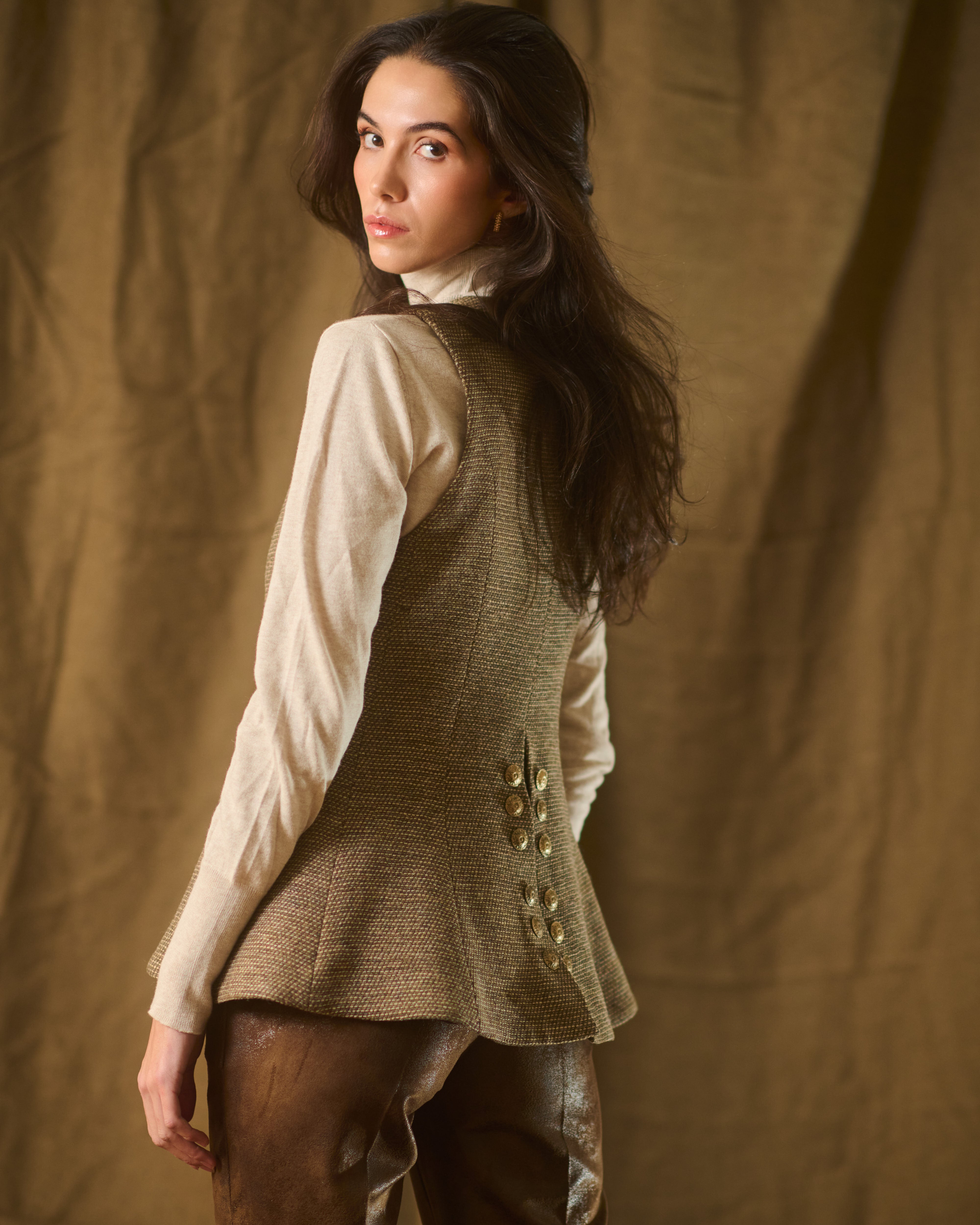 Tweed Knit Baltea Vest