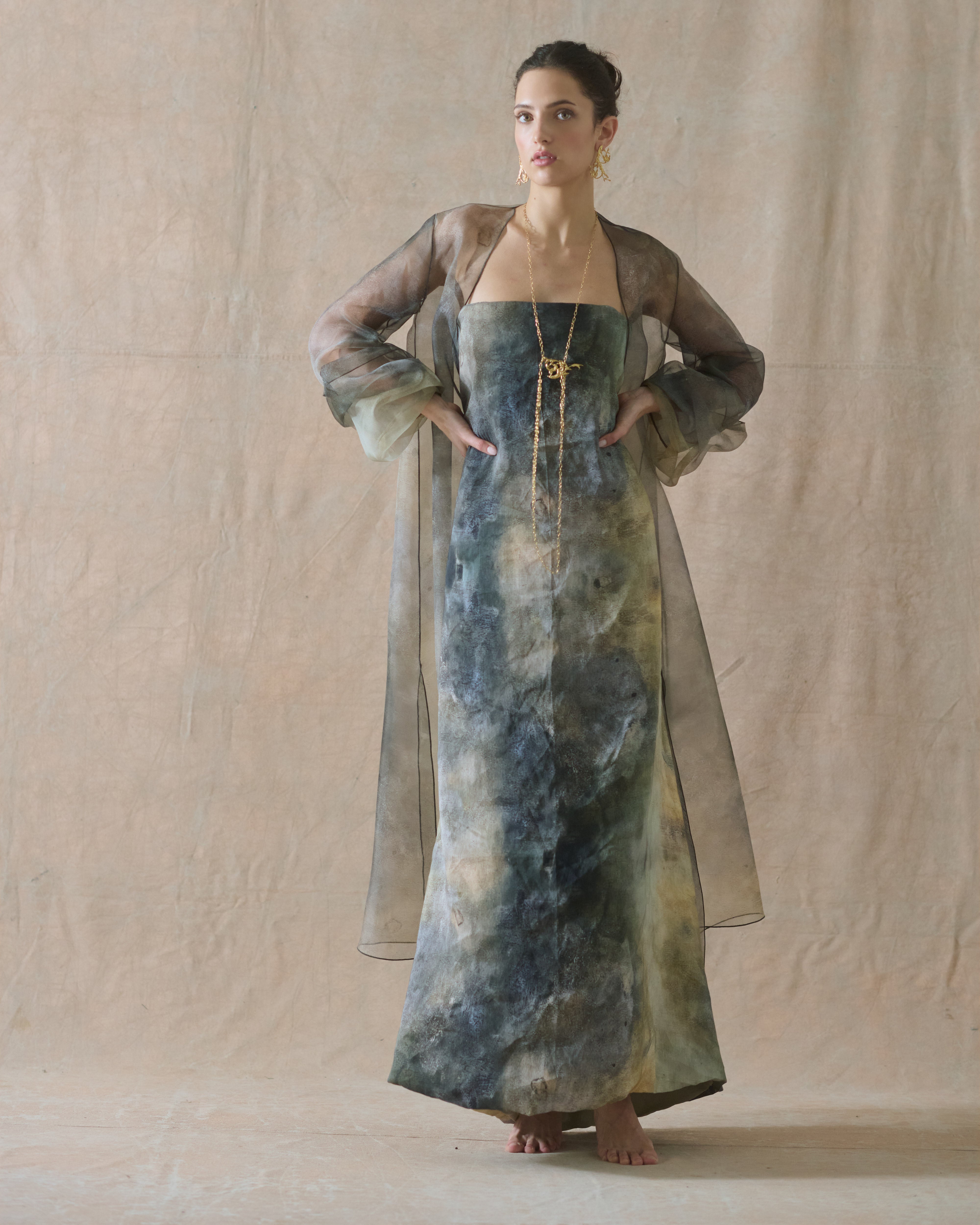 Rustic Silk Noor Dress - Wild Sea