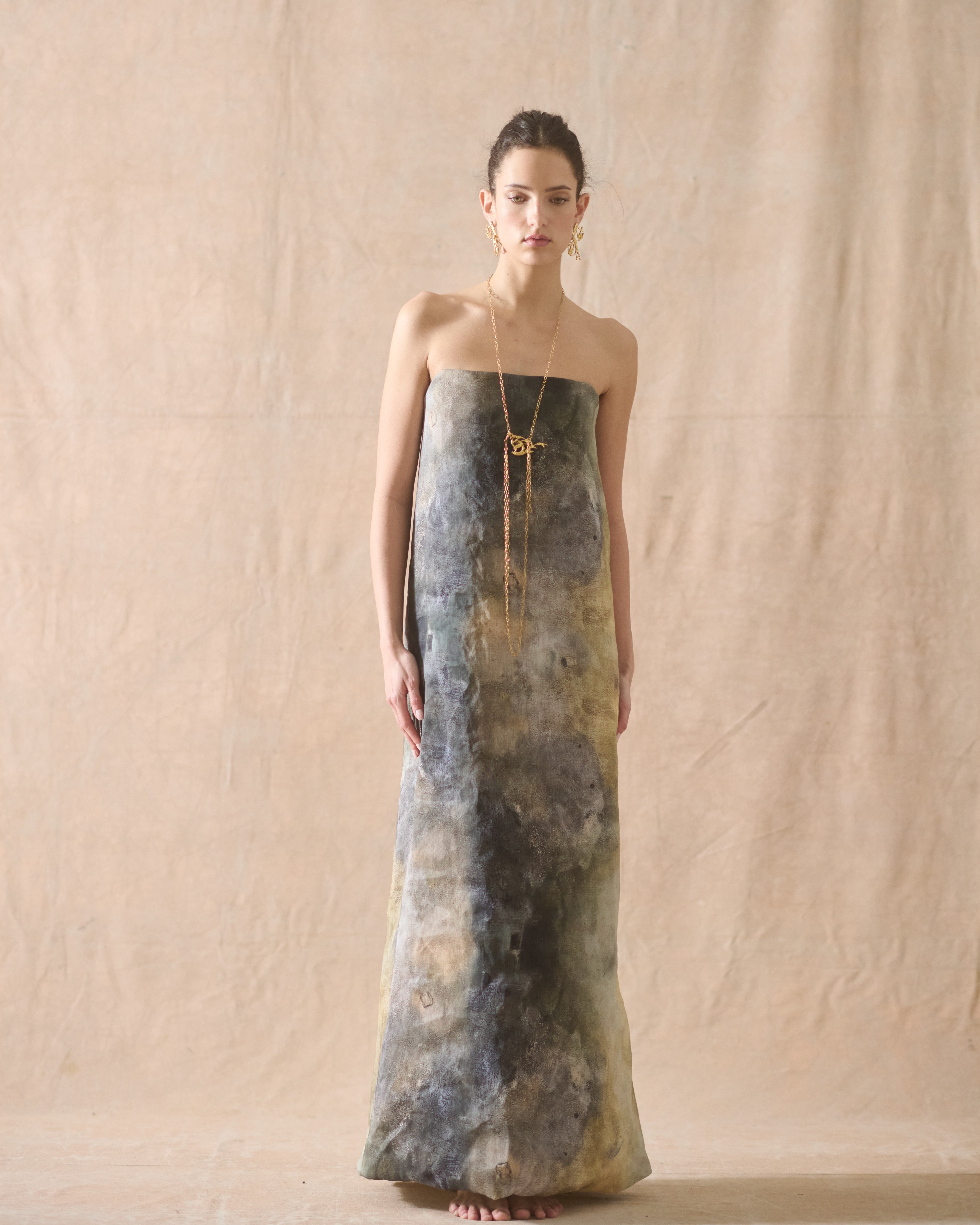 Rustic Silk Noor Dress - Wild Sea