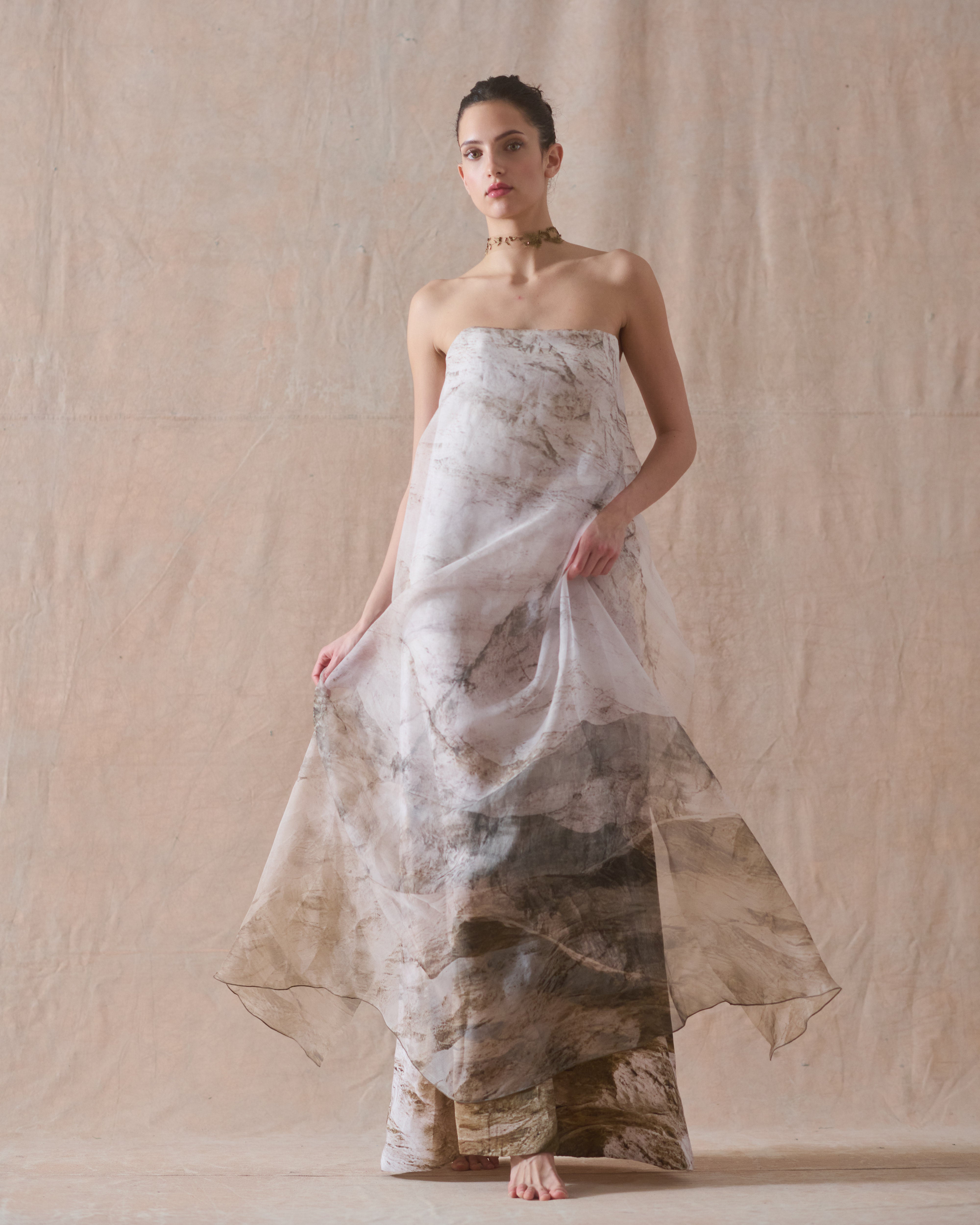 Rustic Silk Aurea Dress - Moonmist