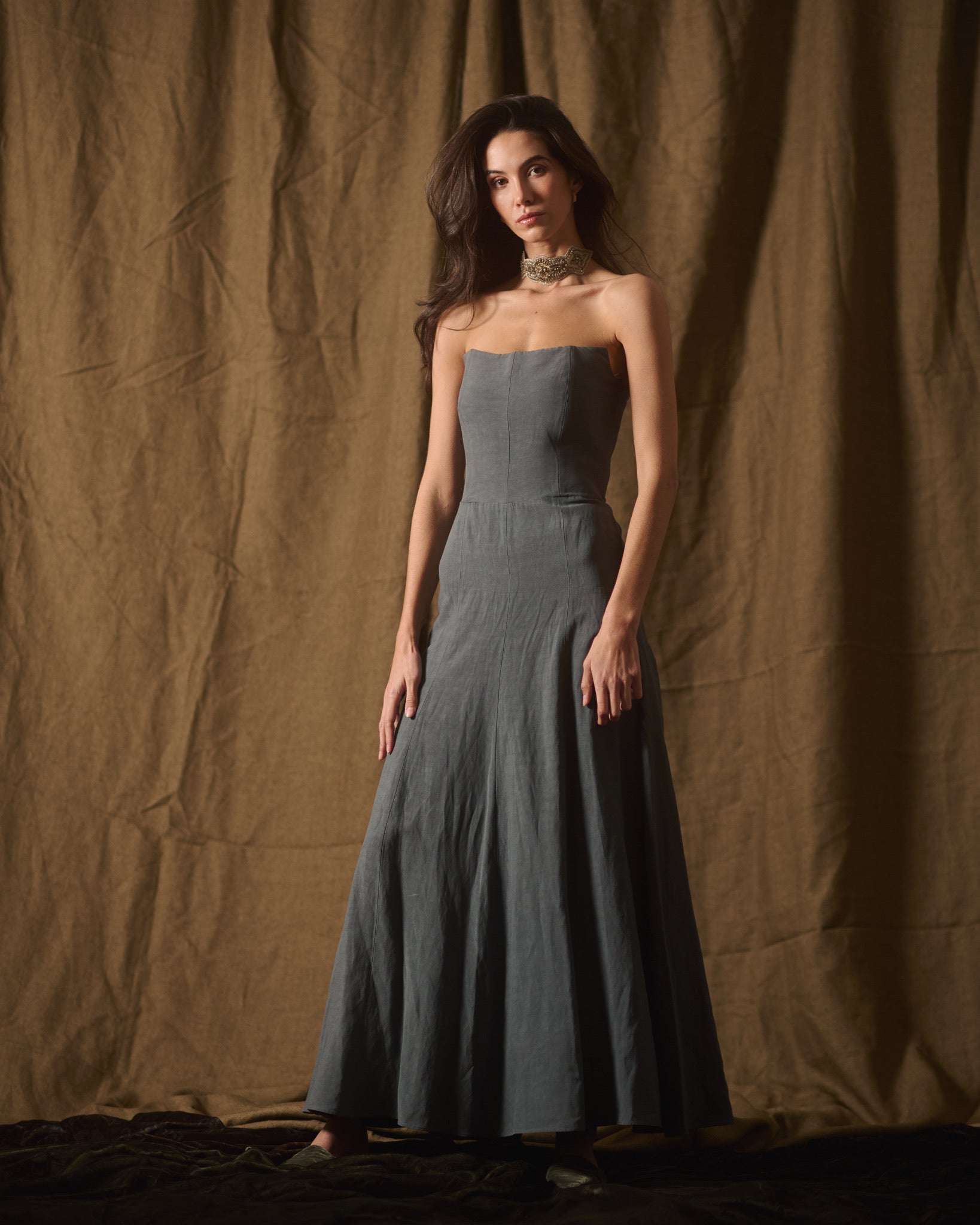 Powin Baltea Dress - Lead Sea