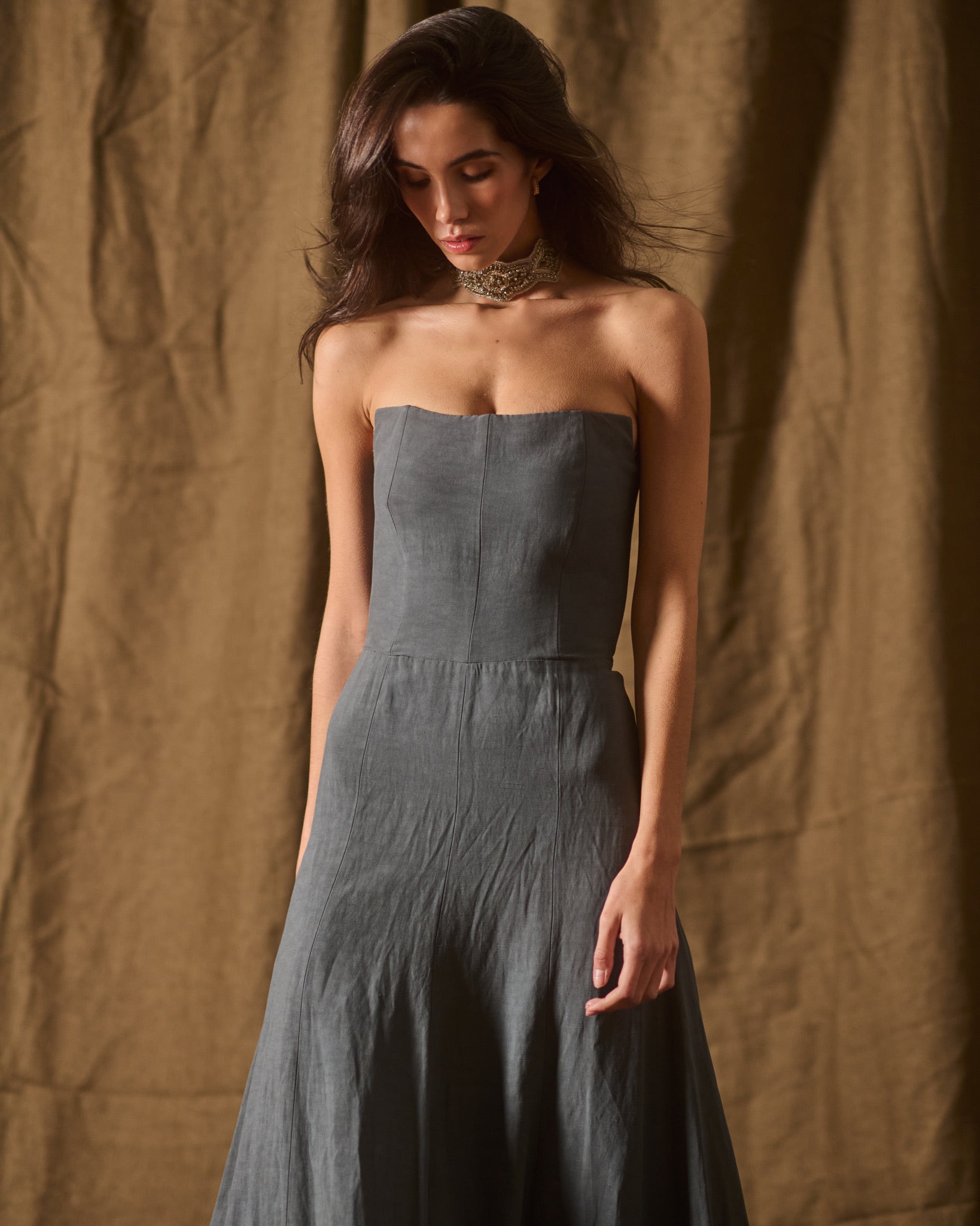 Powin Baltea Dress - Lead Sea