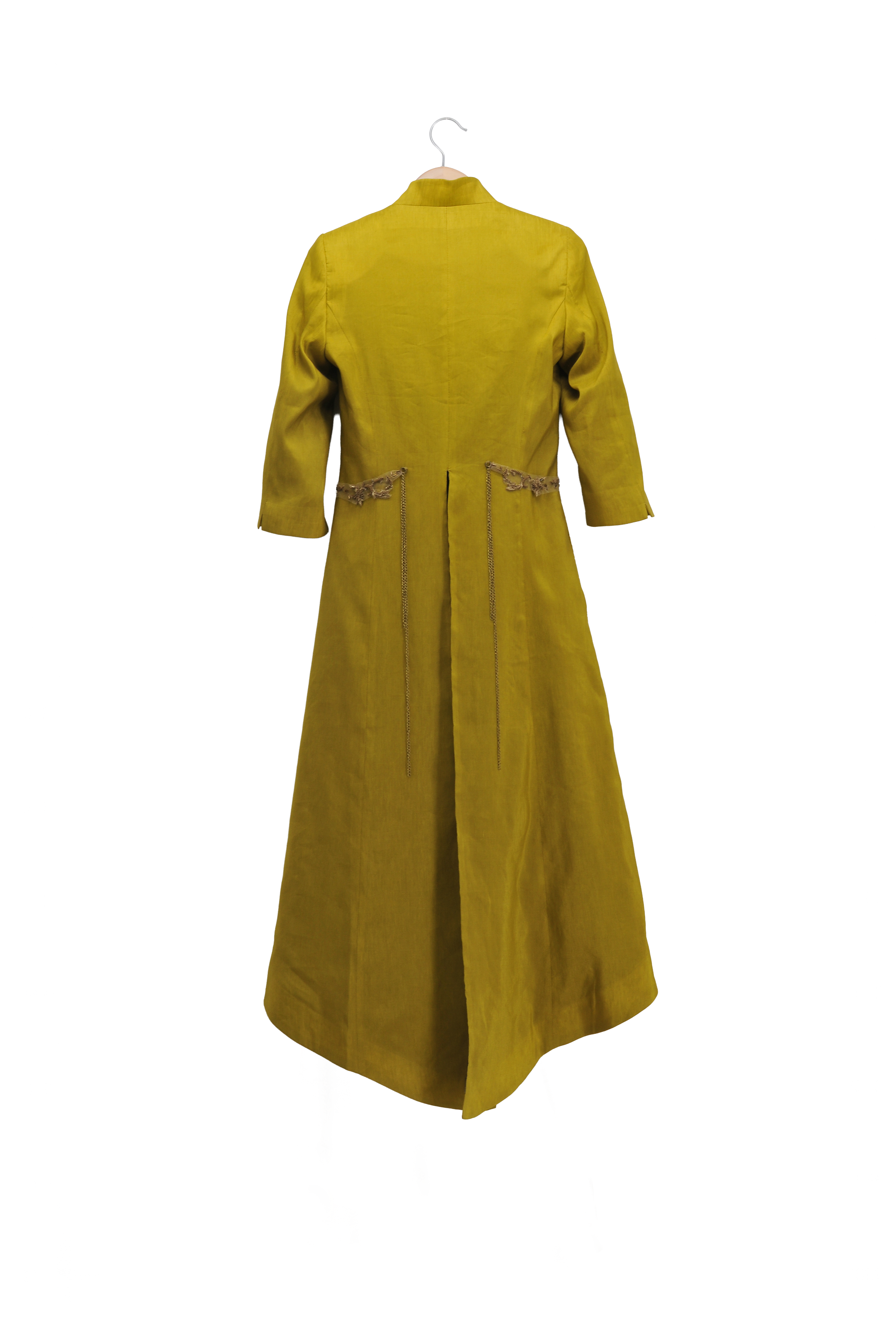 Ginebra Birdie Coat in Rustic Silk - Arbequina Olive