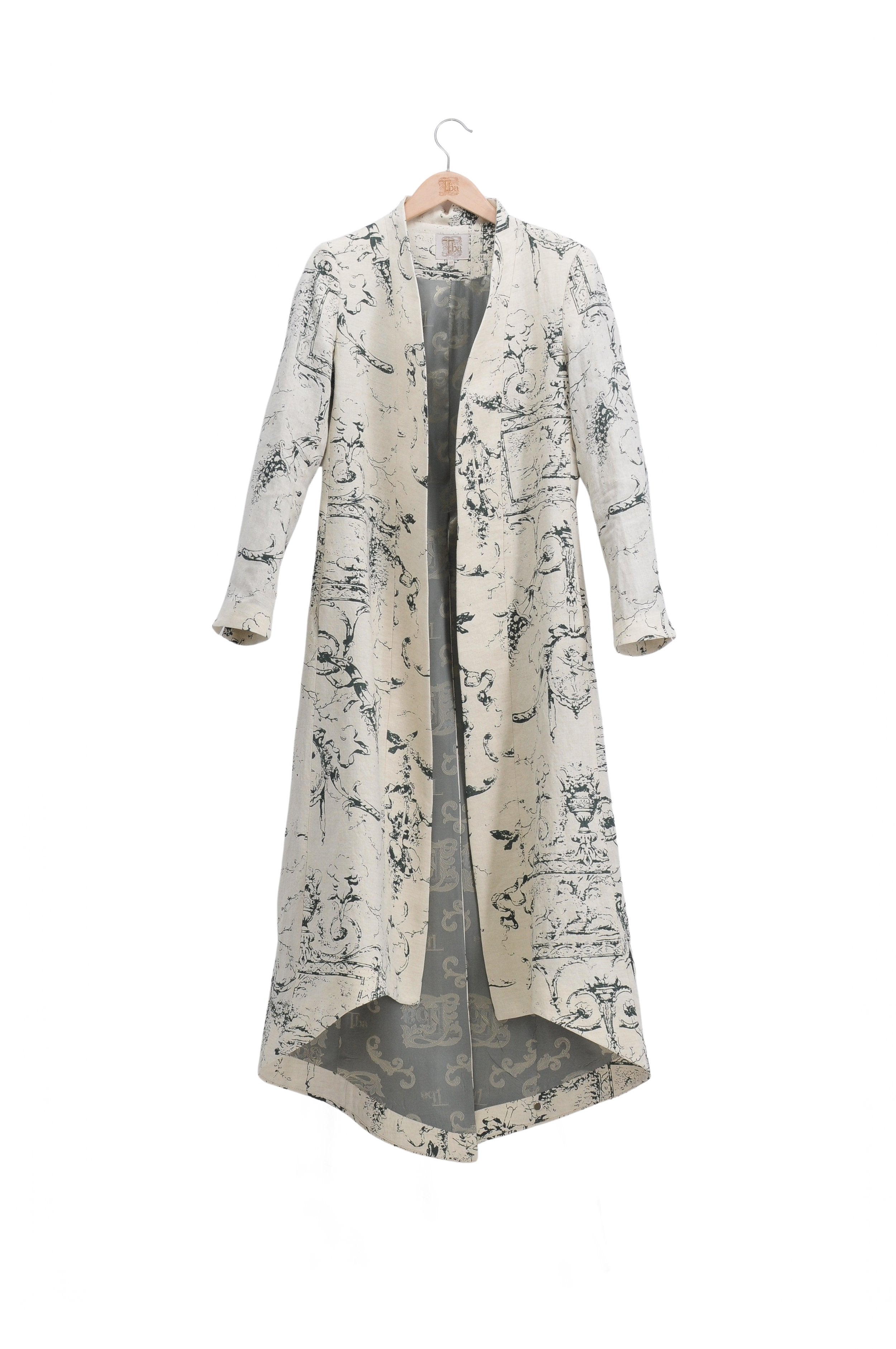 Linen Ginebra Coat - Lead Sea