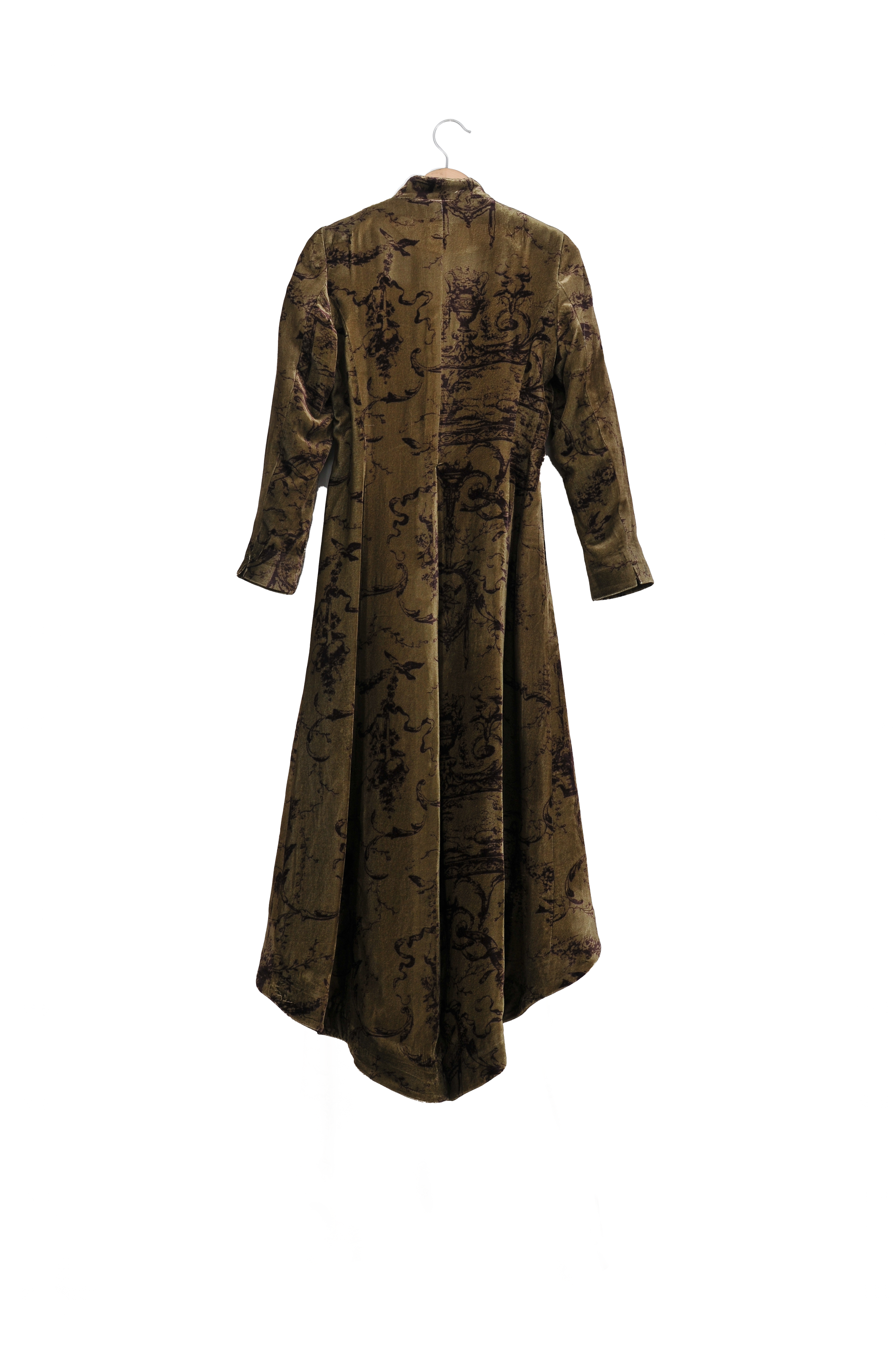 Abrigo Ginebra en Terciopelo de Seda - Print Mocca