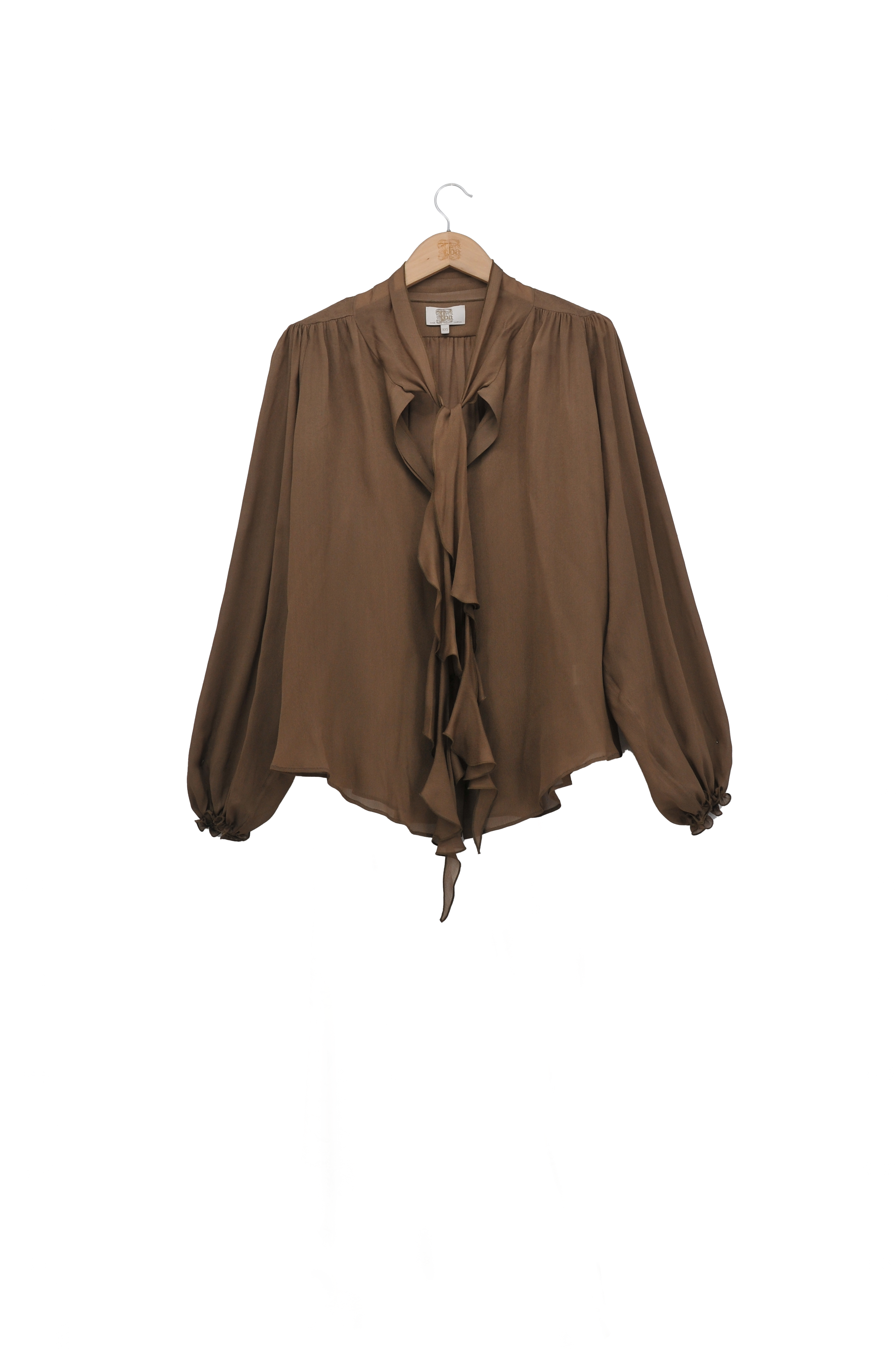 Fine Crepe Pienza Blouse - Lead Sea