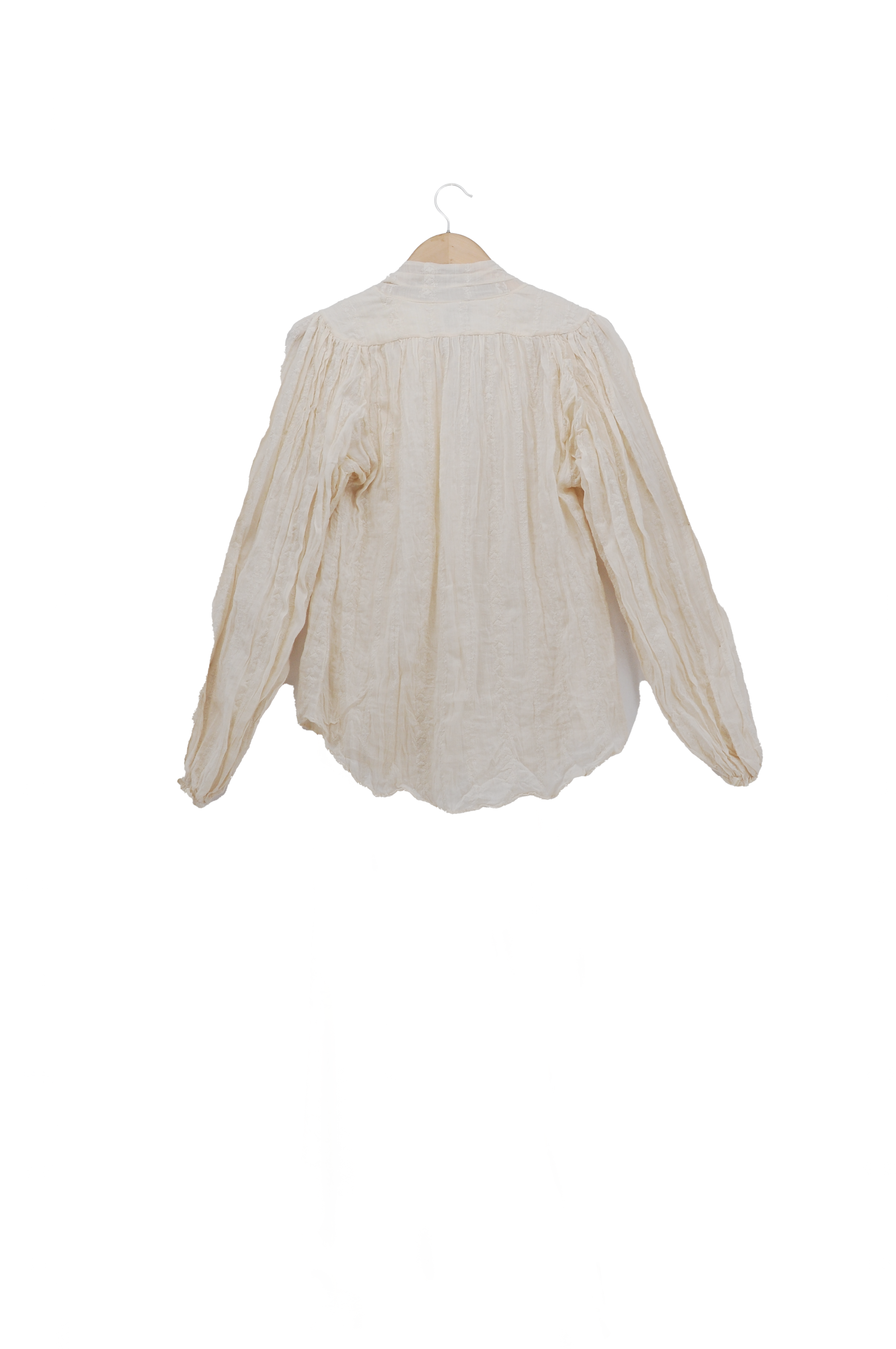 Ramie Embroidered Pienza Blouse - Natural
