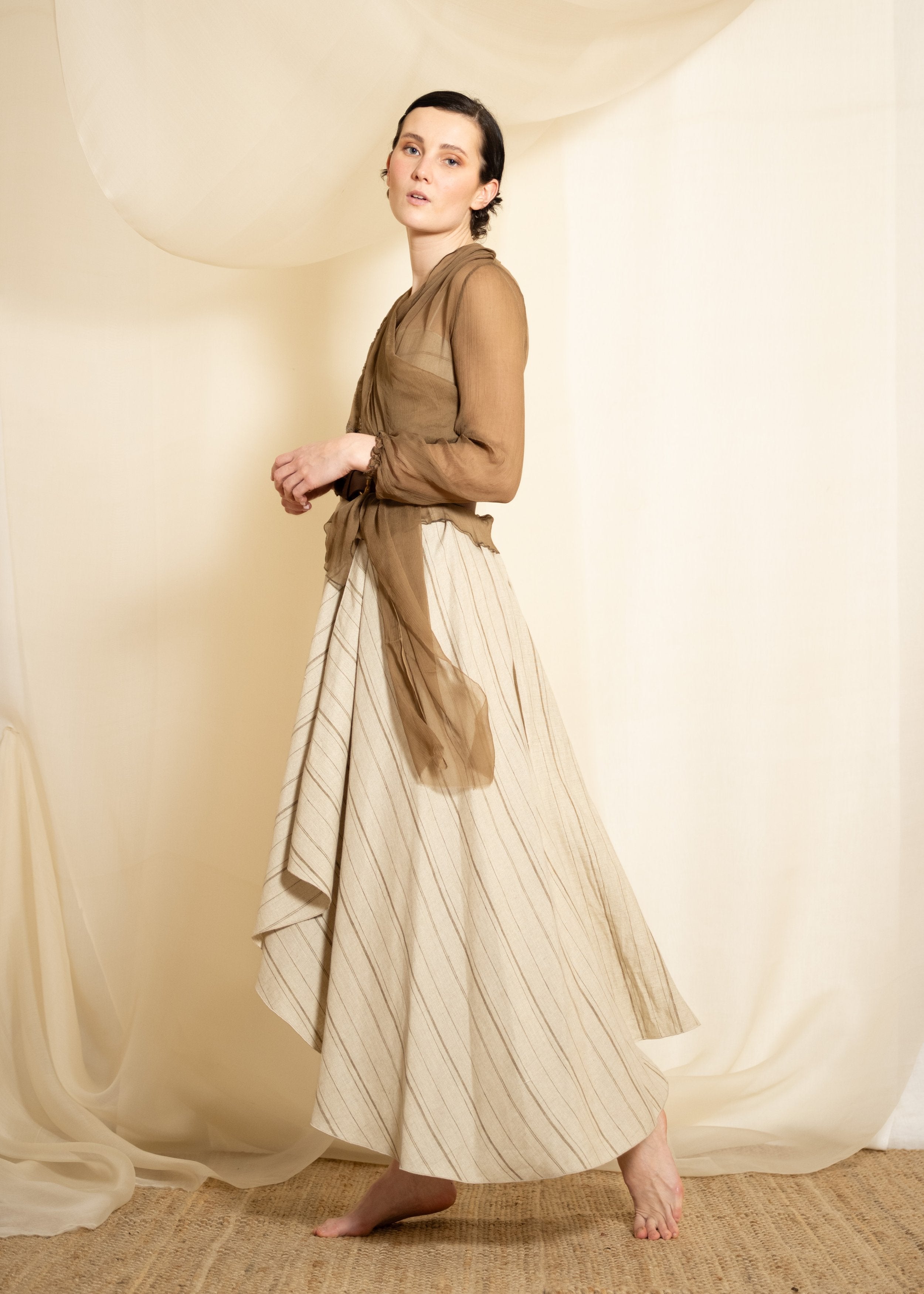 Camisa Toscana de gasa - Toffee