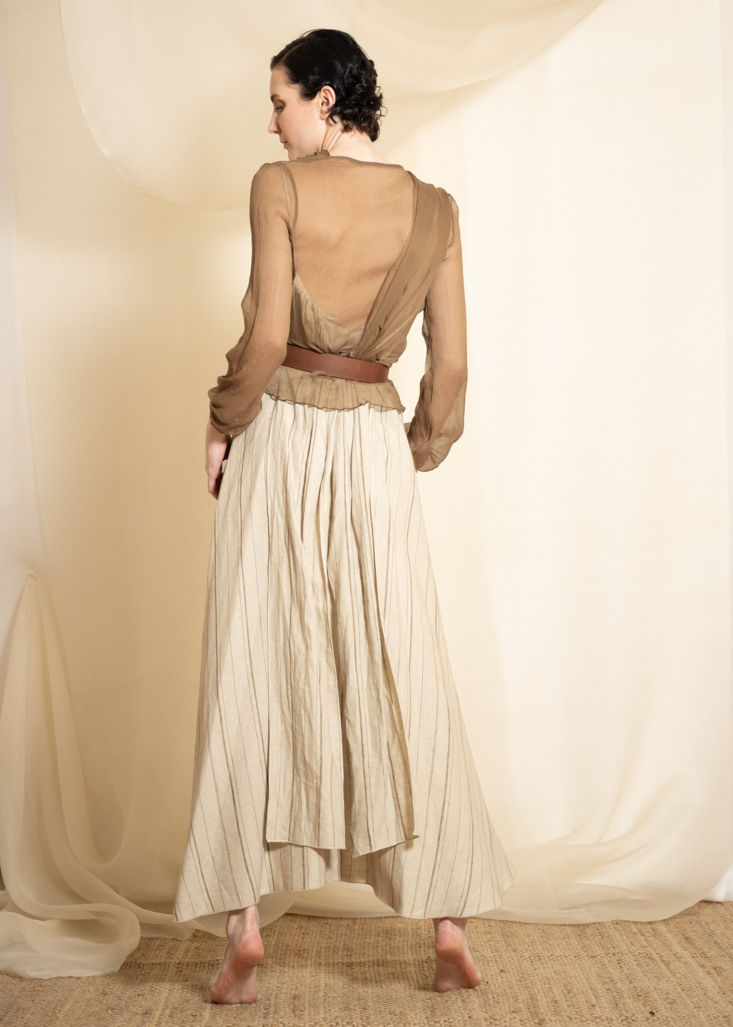 Camisa Toscana de gasa - Toffee