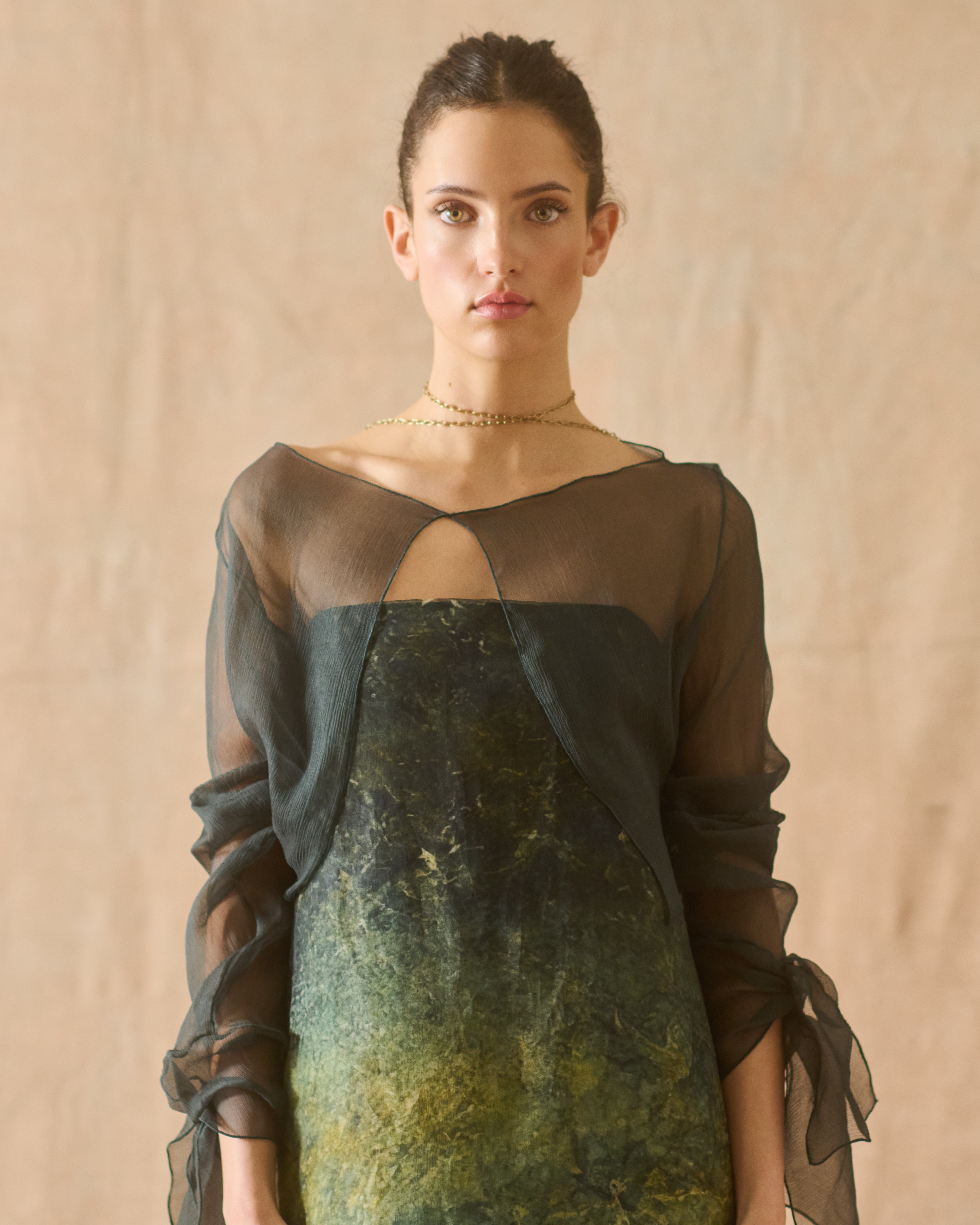 Blusa de gasa Gia - Lead Sea