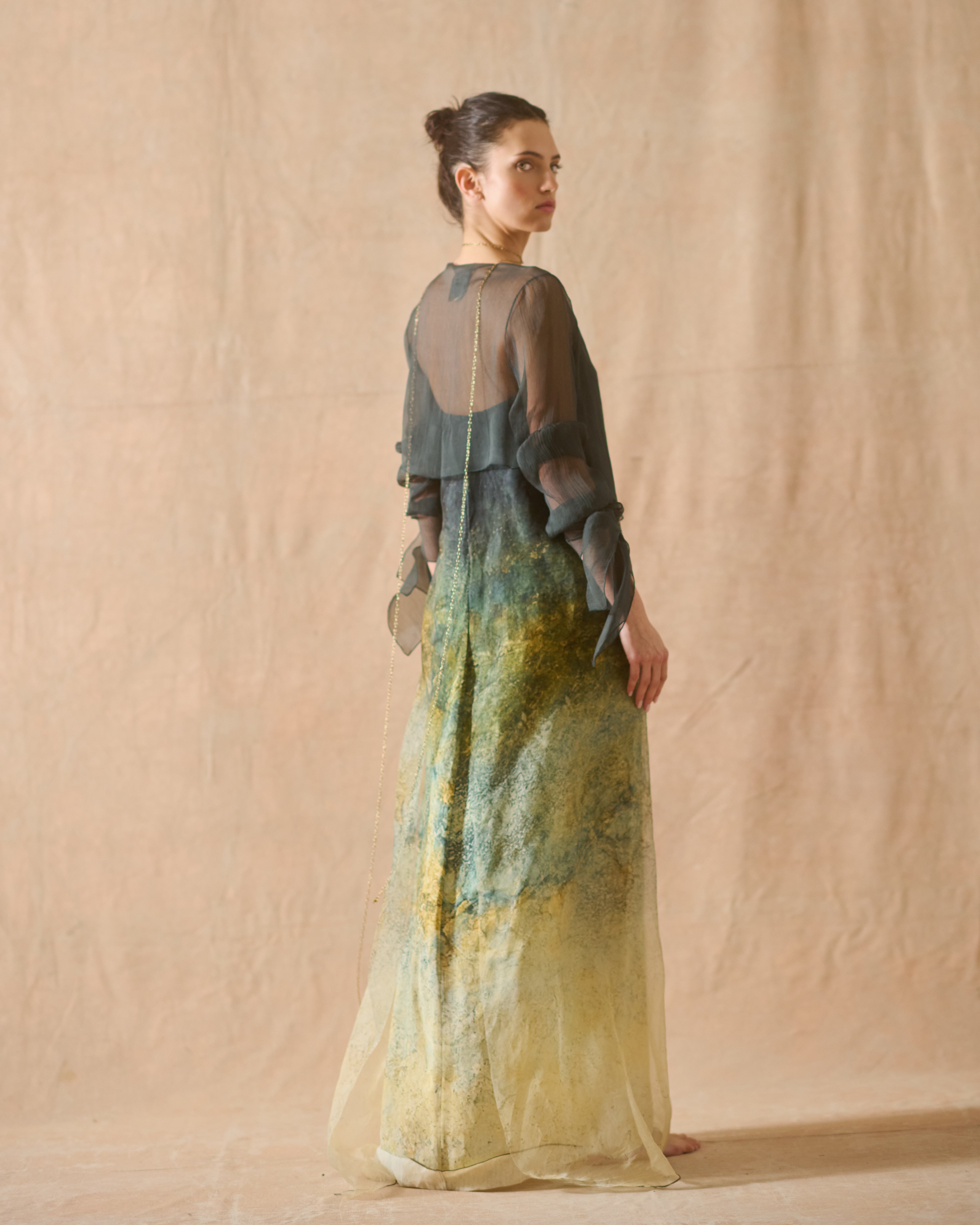 Blusa de gasa Gia - Lead Sea