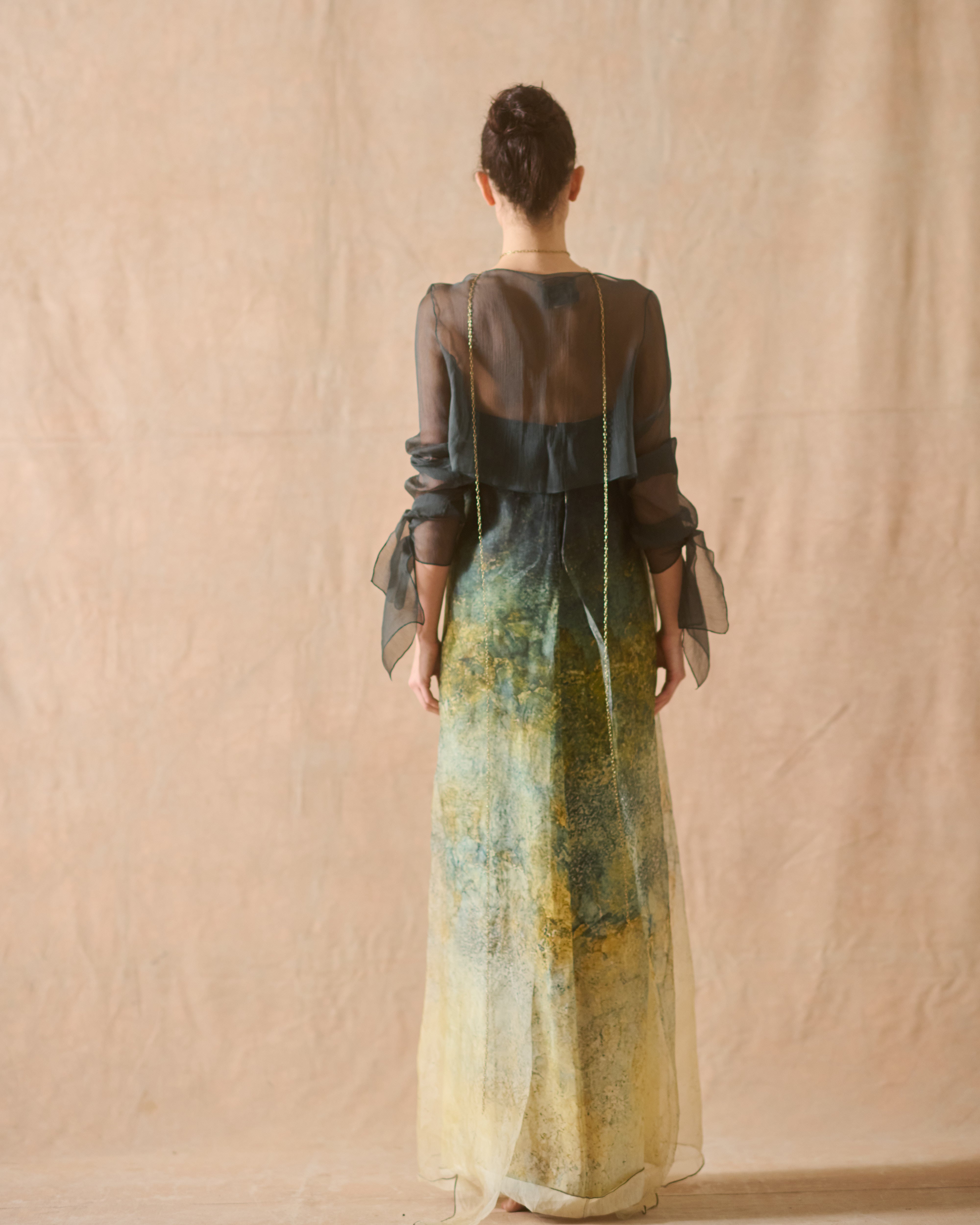 Blusa de gasa Gia - Lead Sea