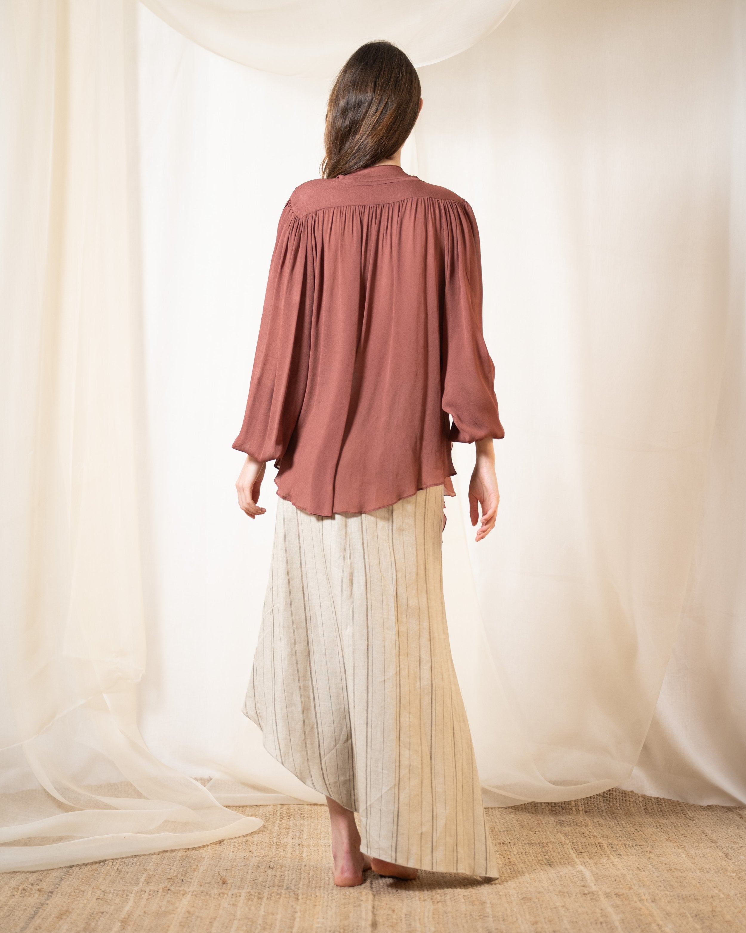 Blusa Pienza en Crespón - Brick