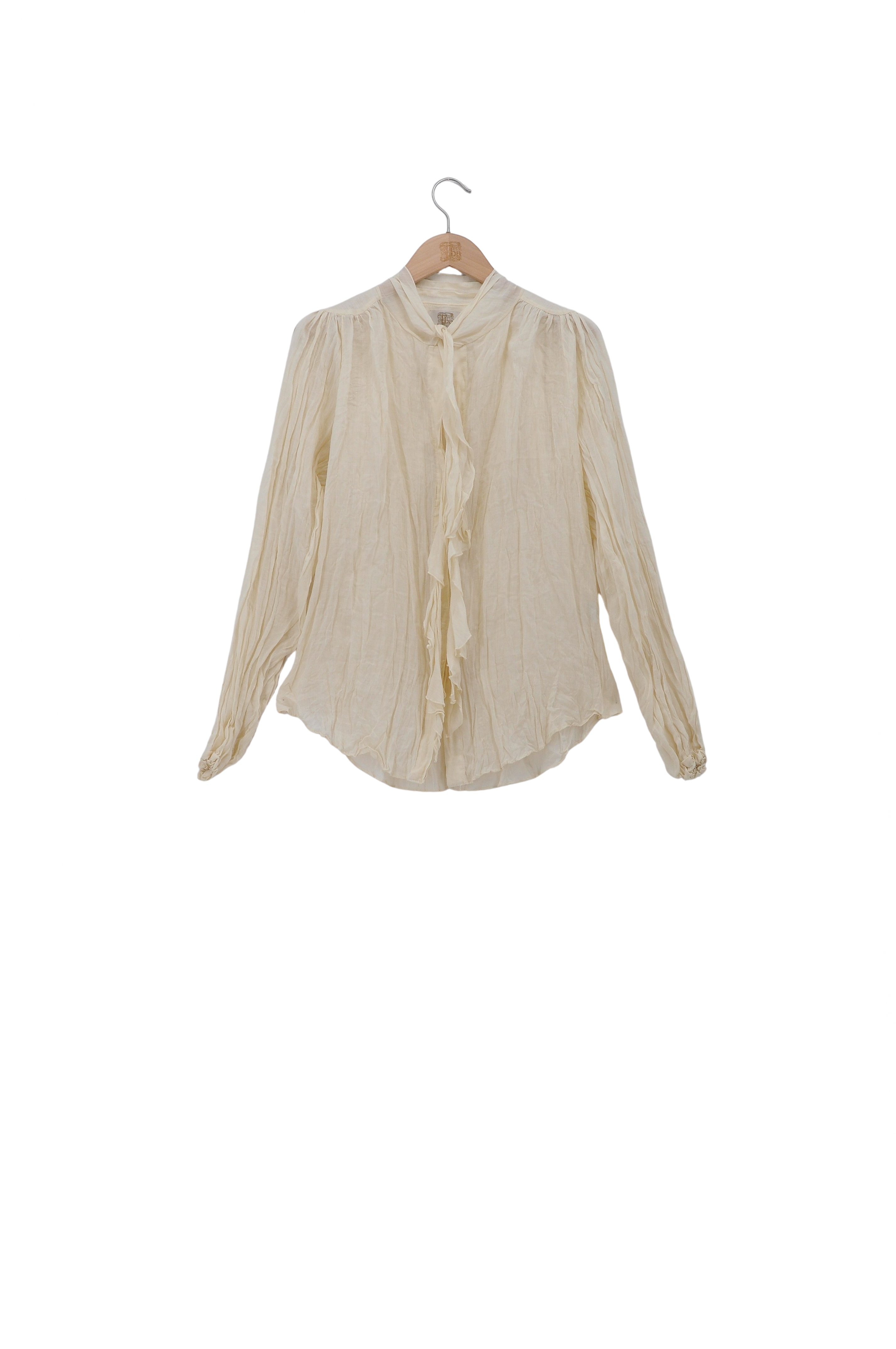 Ramie Embroidered Pienza Blouse - Natural