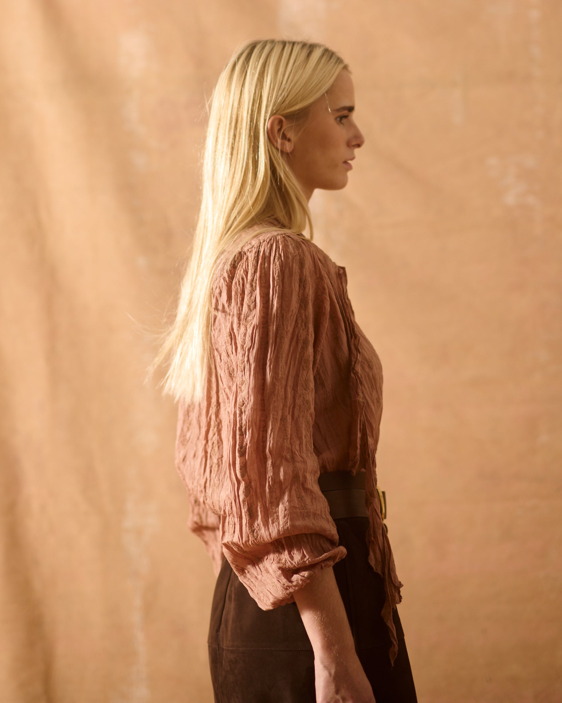 Blusa Pienza en Ramio Bordado - Rose