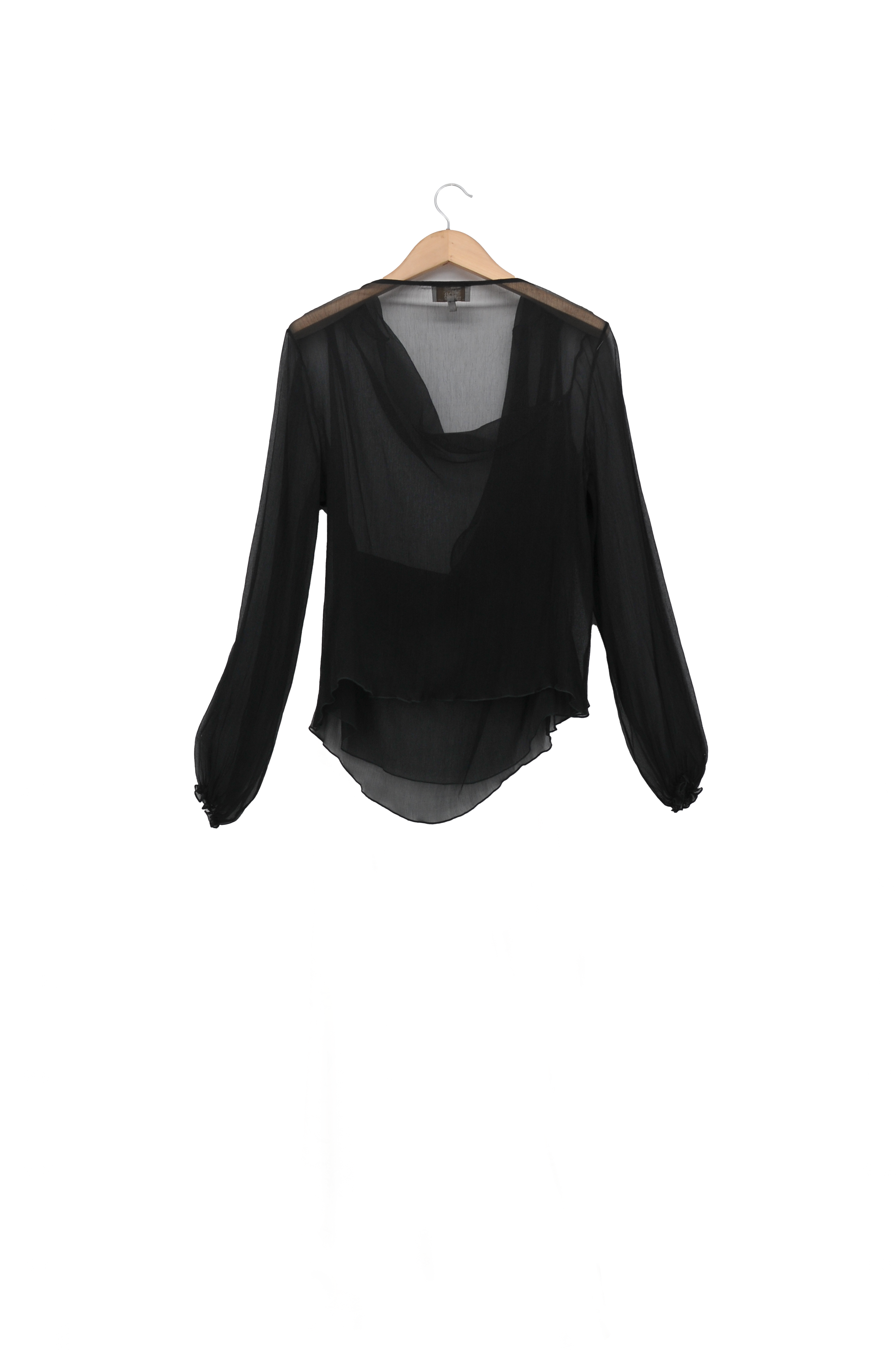 Fine Crepe Toscana Blouse - Black