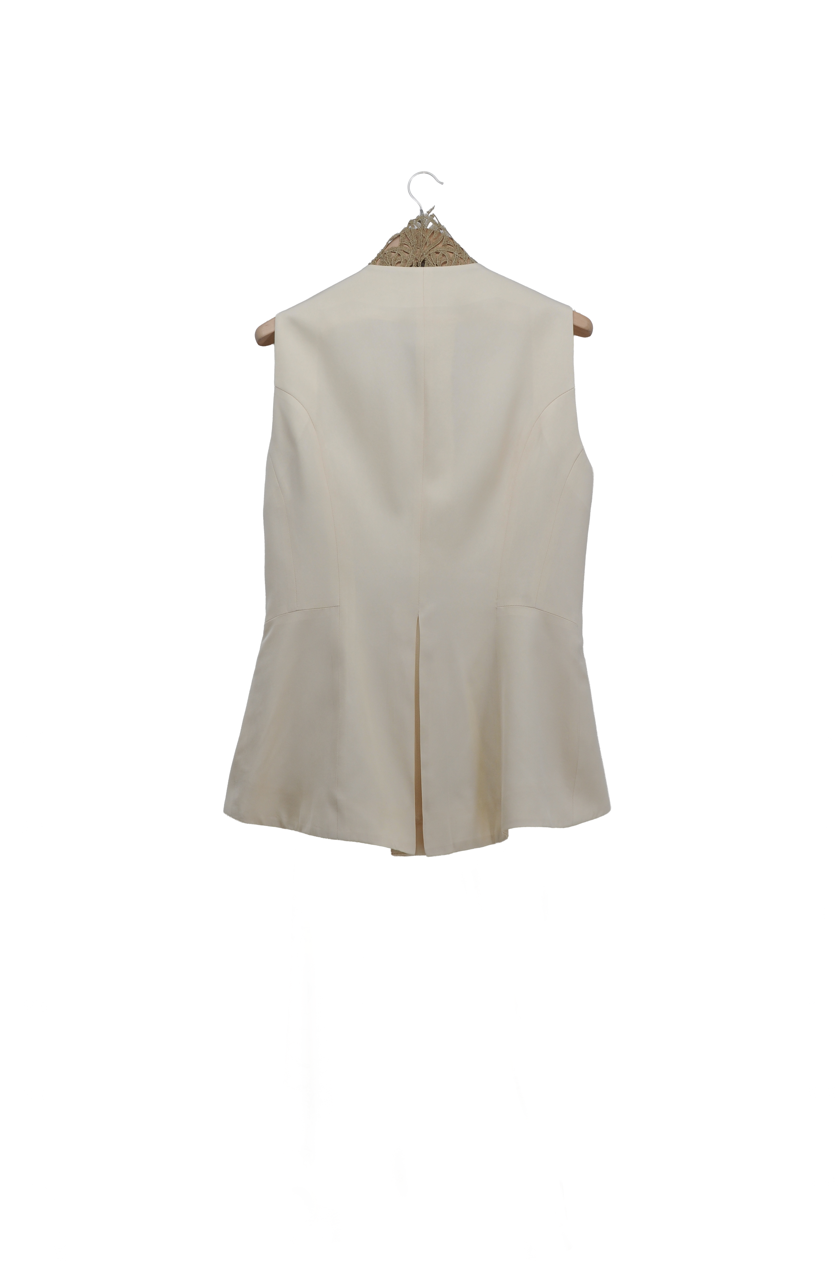 Chaleco Noor en Cupro - Vainilla