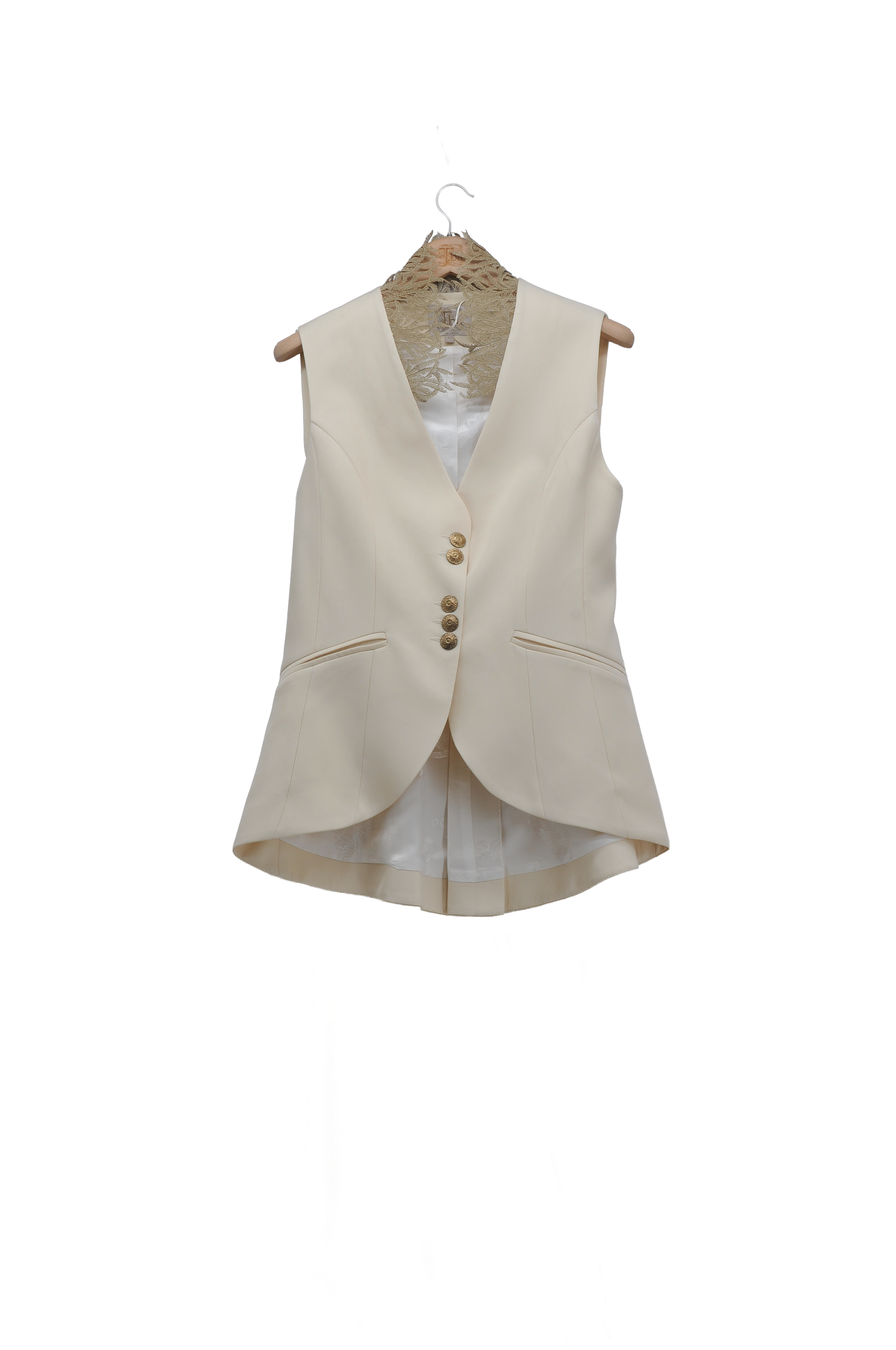 Chaleco Noor en Cupro - Vainilla