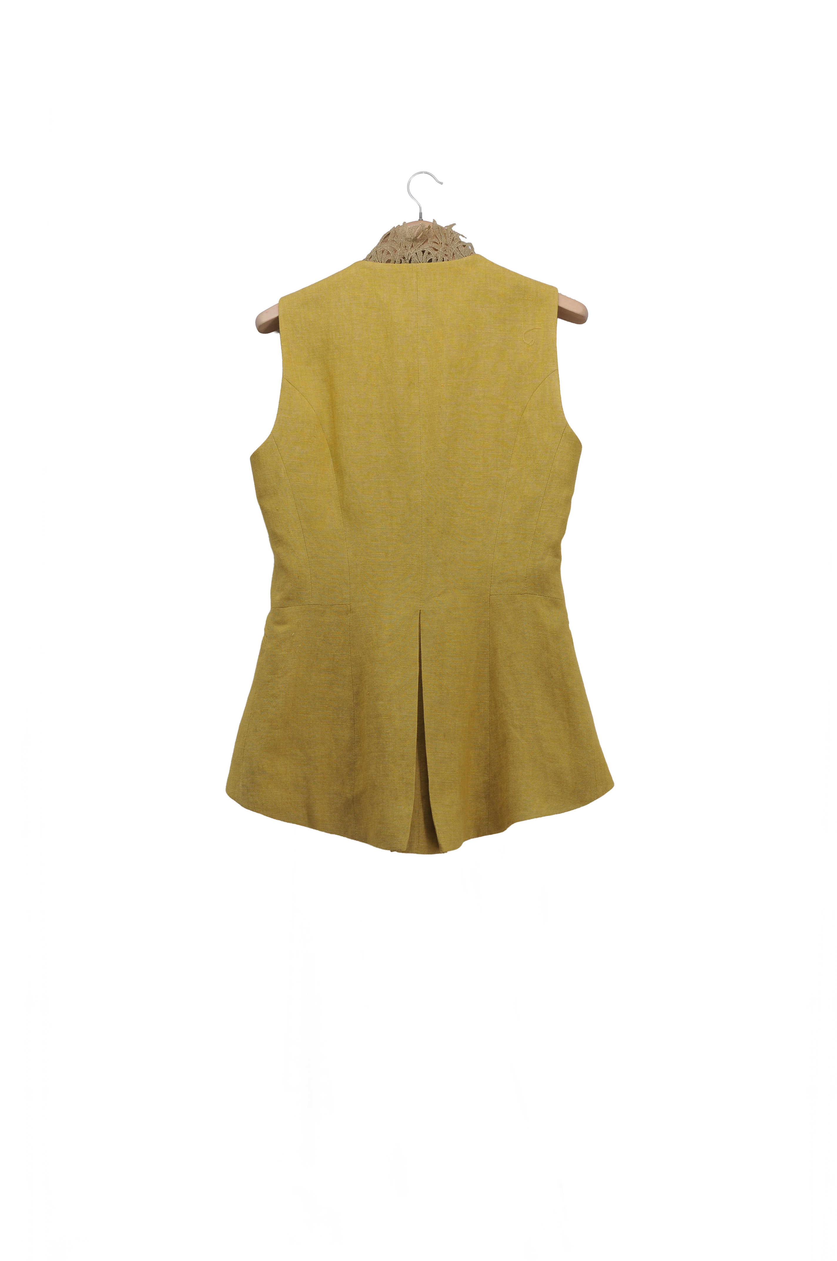 Chaleco Noor en Lino - Limón