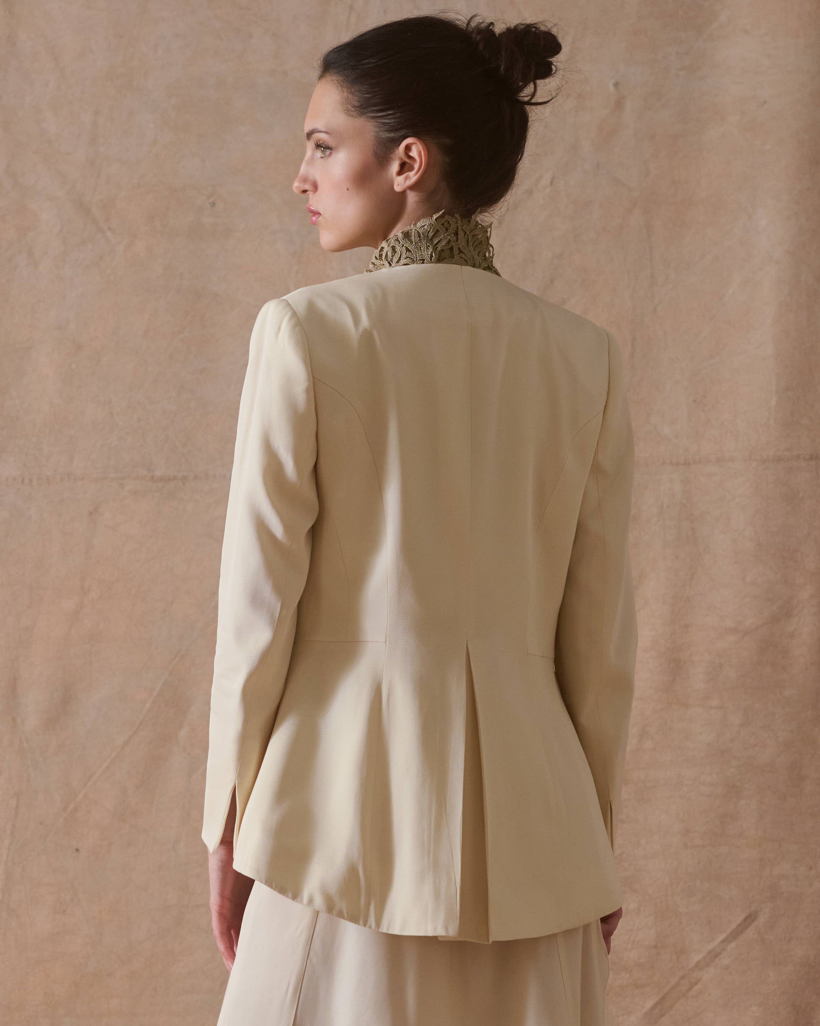 Chaqueta Cupro Noor - Vainilla