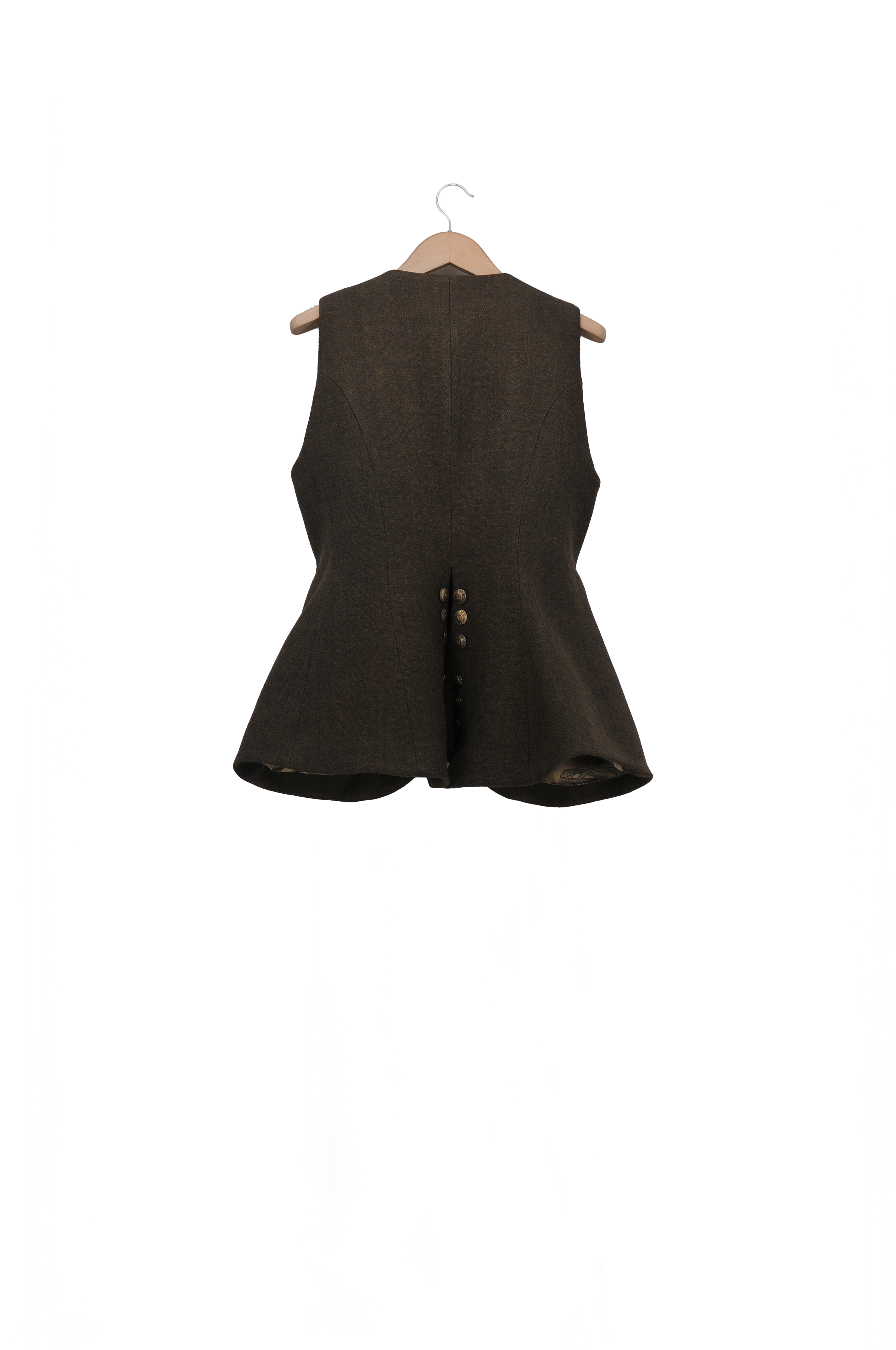 Baltea Vest in "Jerez" Wool - Truffle