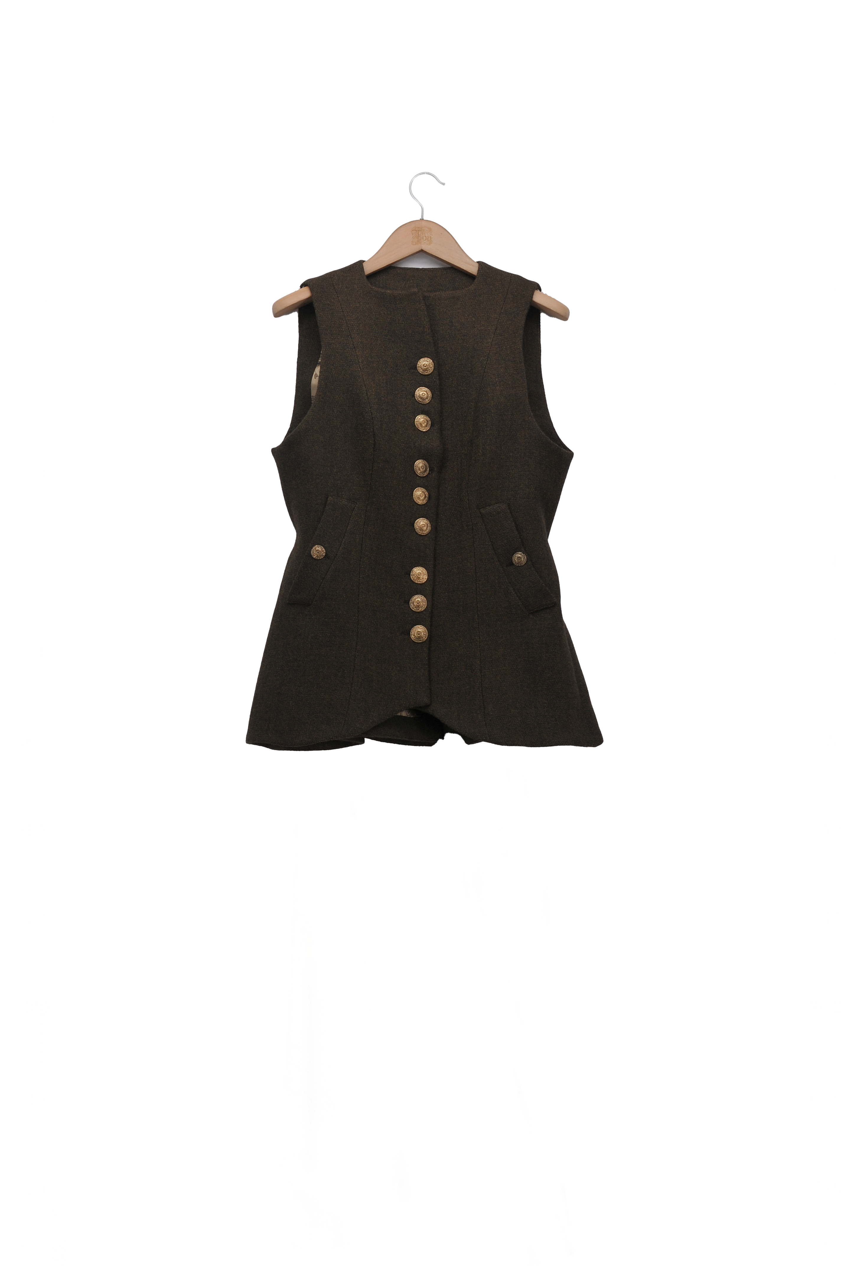 Baltea Vest in "Jerez" Wool - Truffle
