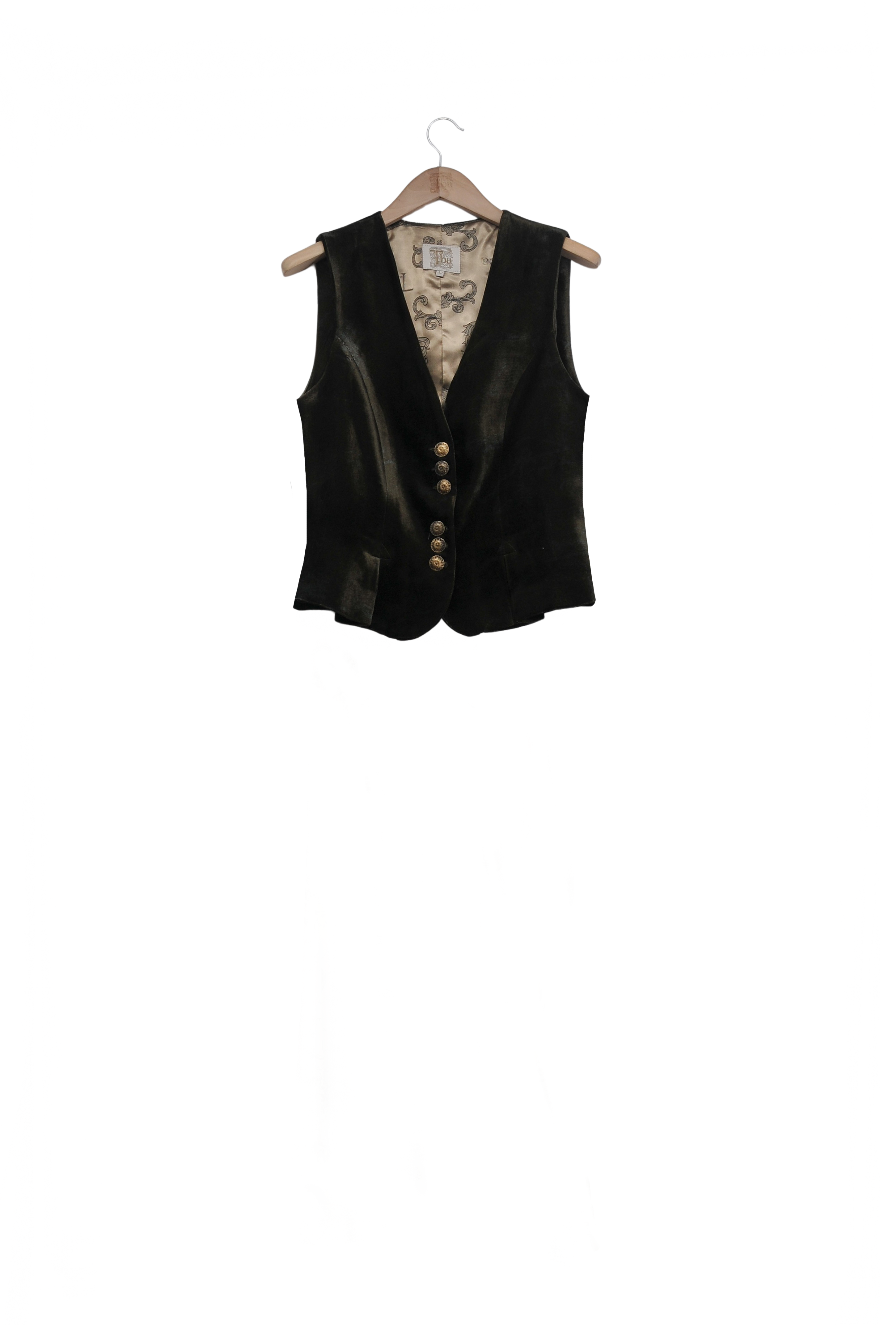 Silk Velvet Pleats Waistcoat - Print Rock
