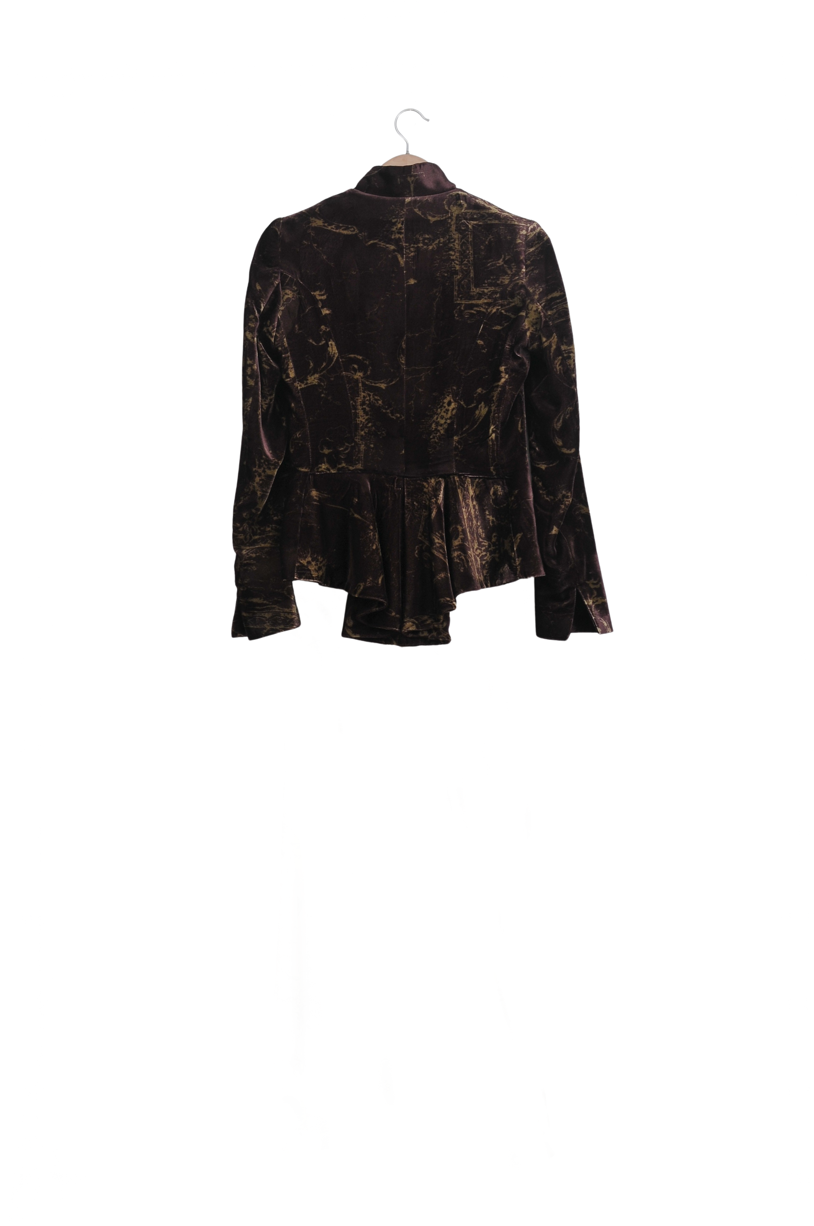 Silk Velvet Siena Jacket - Print Grape