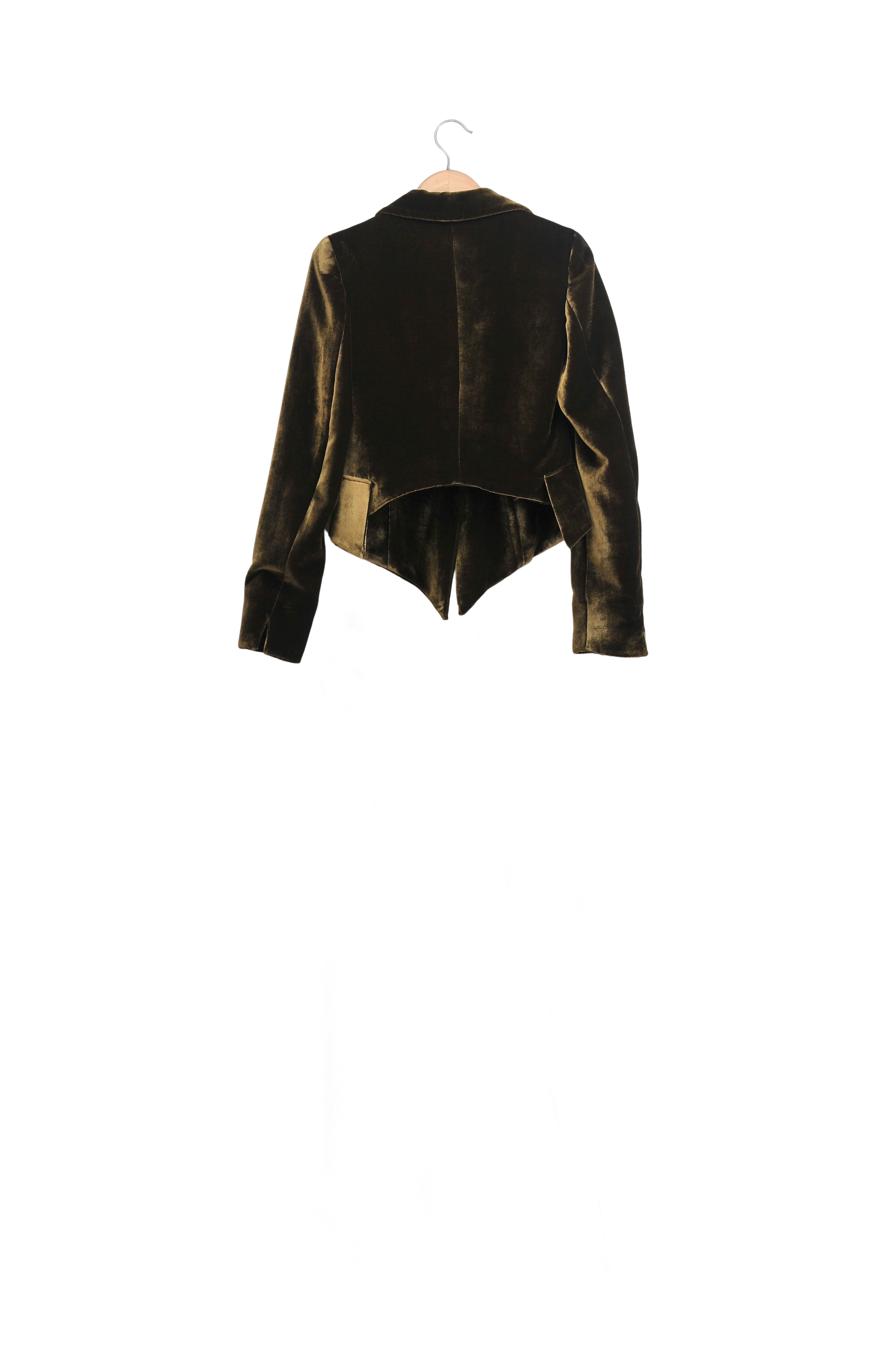 Silk Velvet Verdi Jacket - Khaki