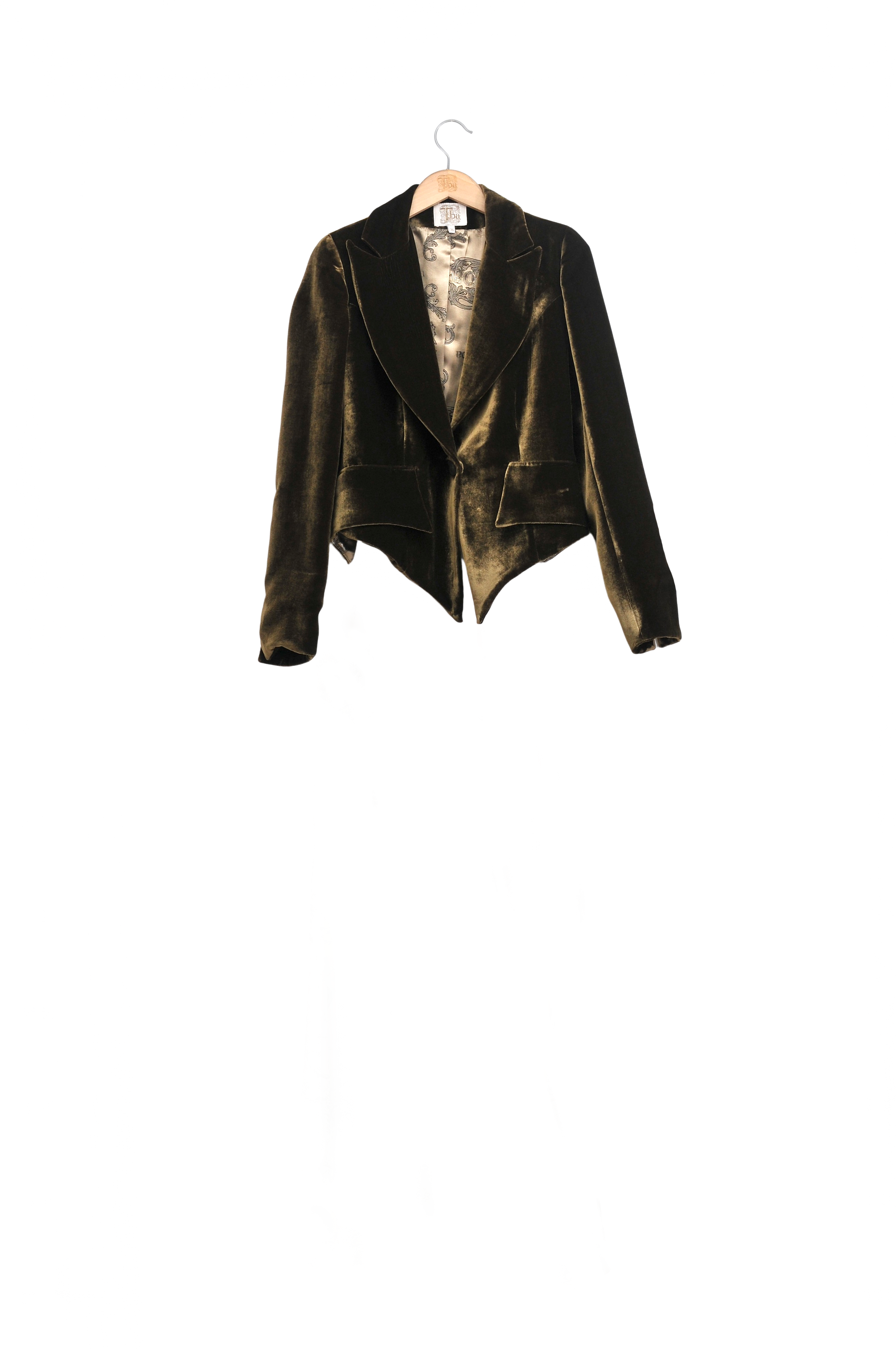 Silk Velvet Verdi Jacket - Khaki