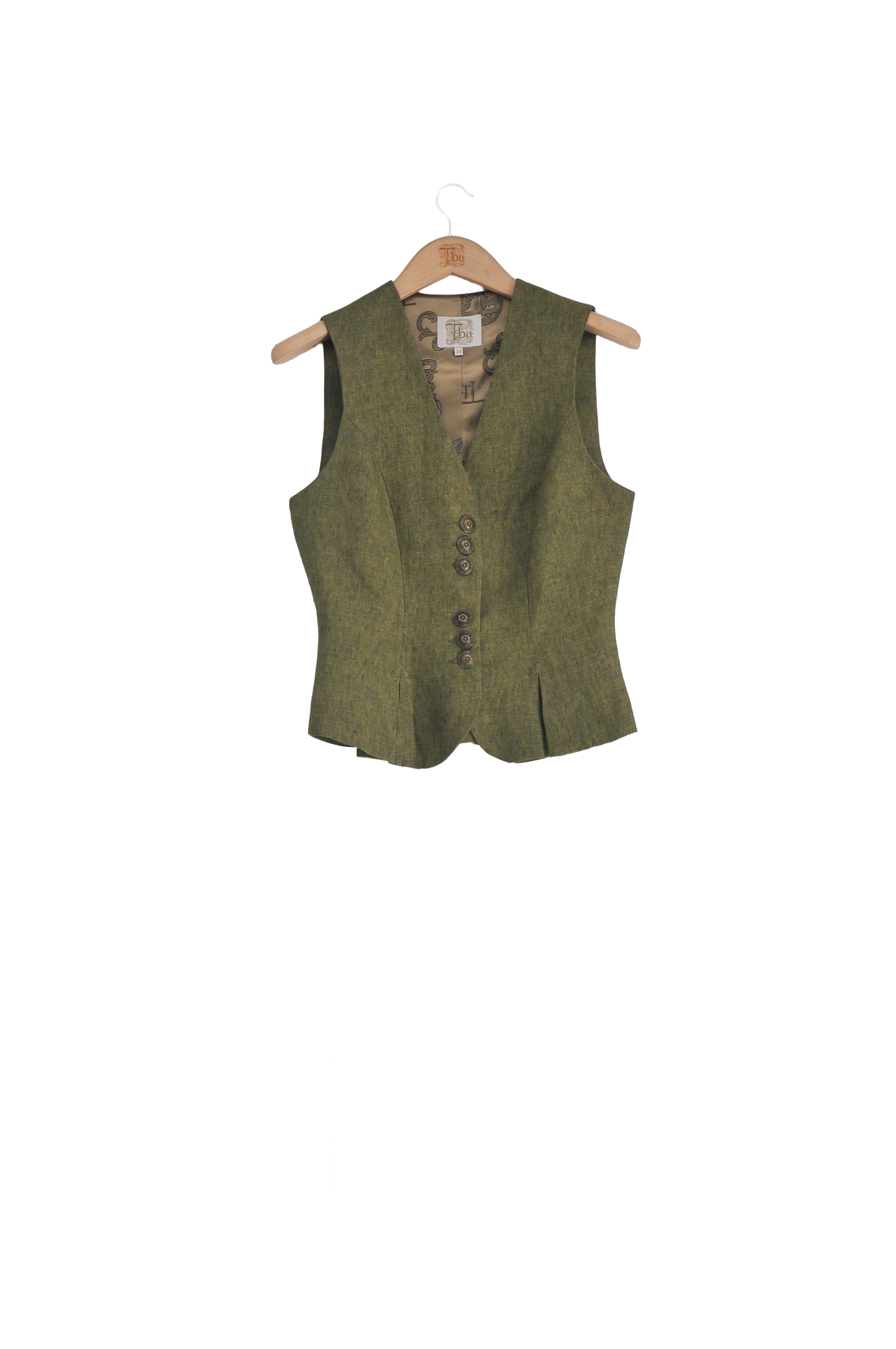 Linen Pleats Vest - Sandford