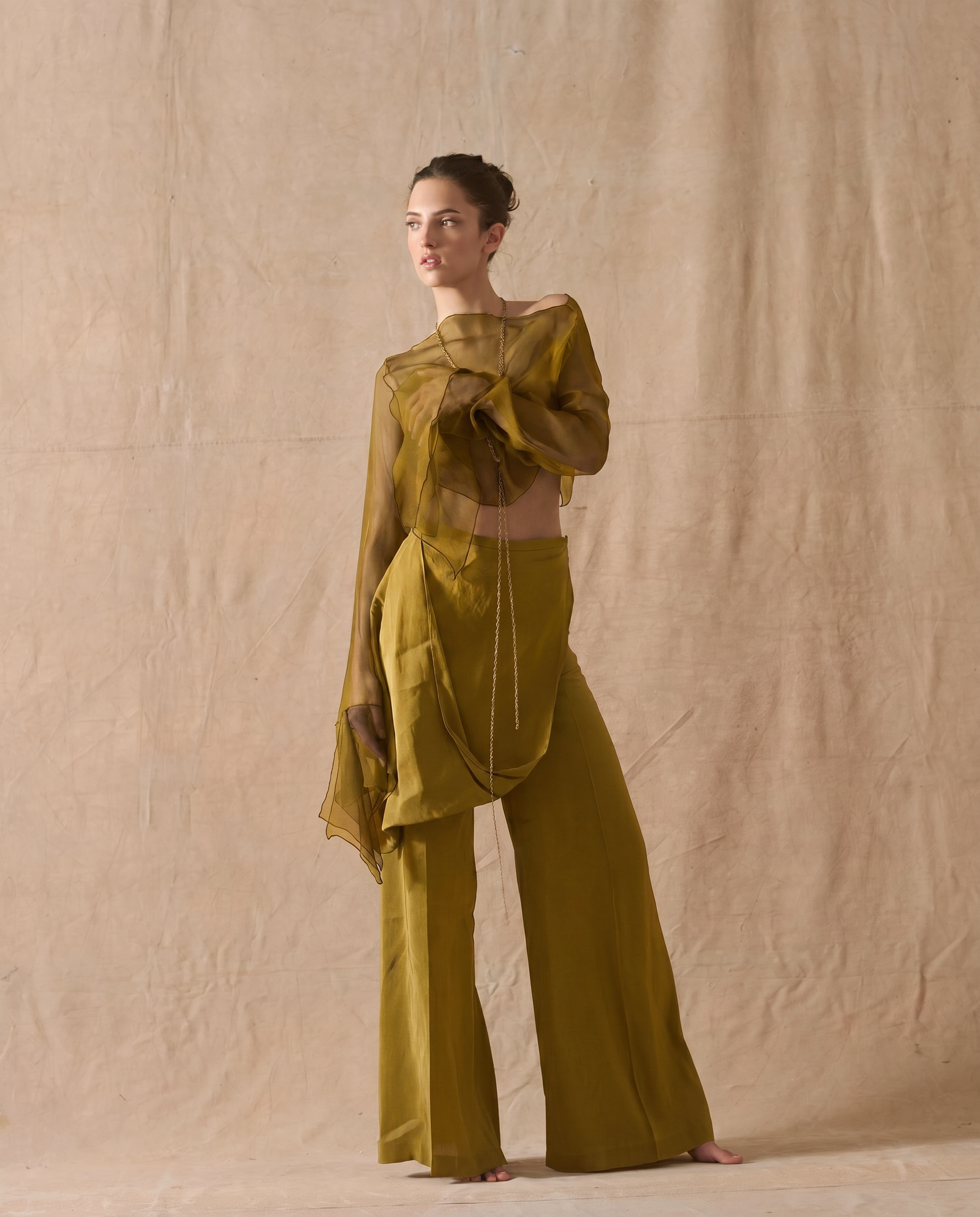 Blusa Gia en Gasa - Gold