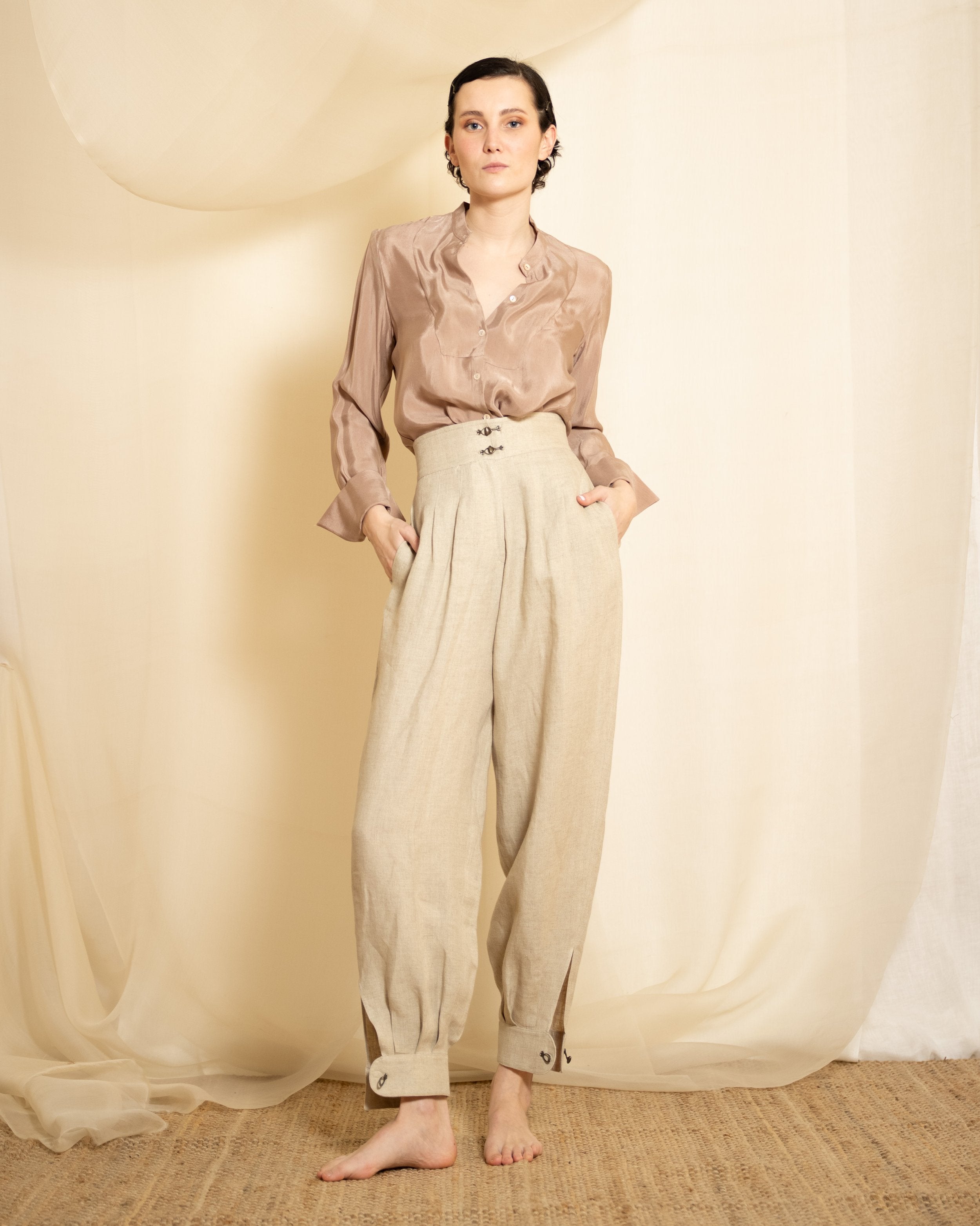 Camisa Goa en Cupro - Rosa