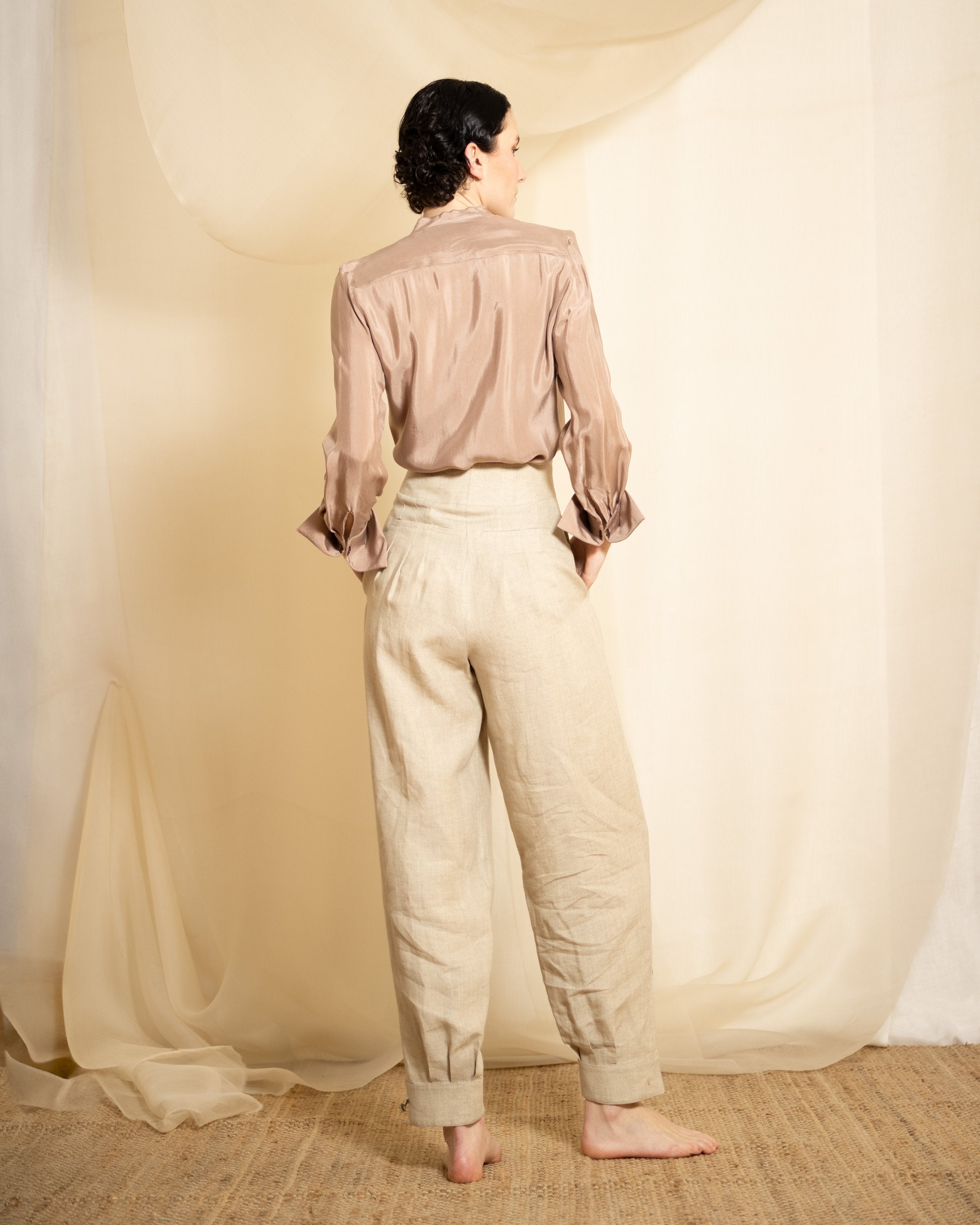 Camisa Goa en Cupro - Rosa