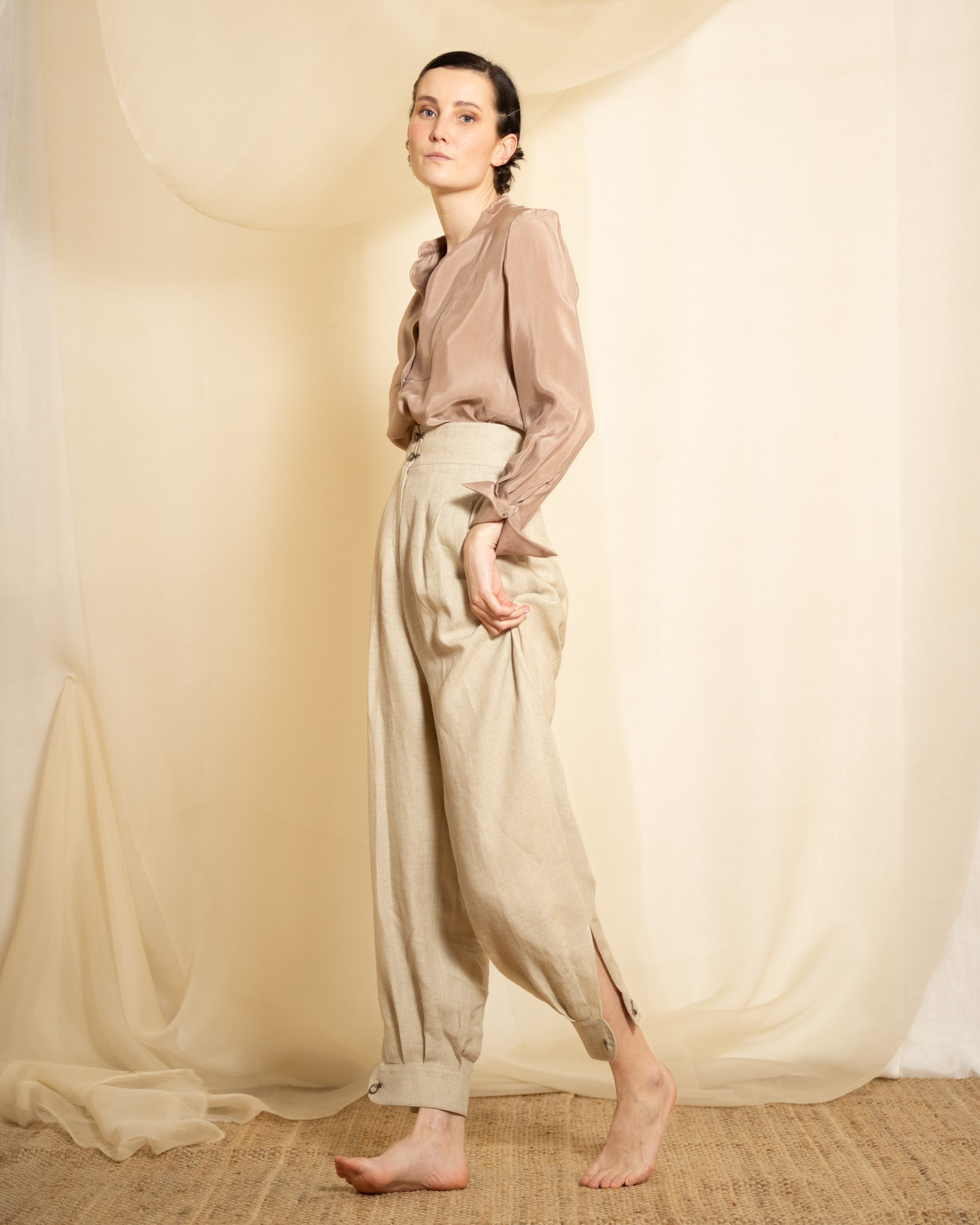 Camisa Goa en Cupro - Rosa