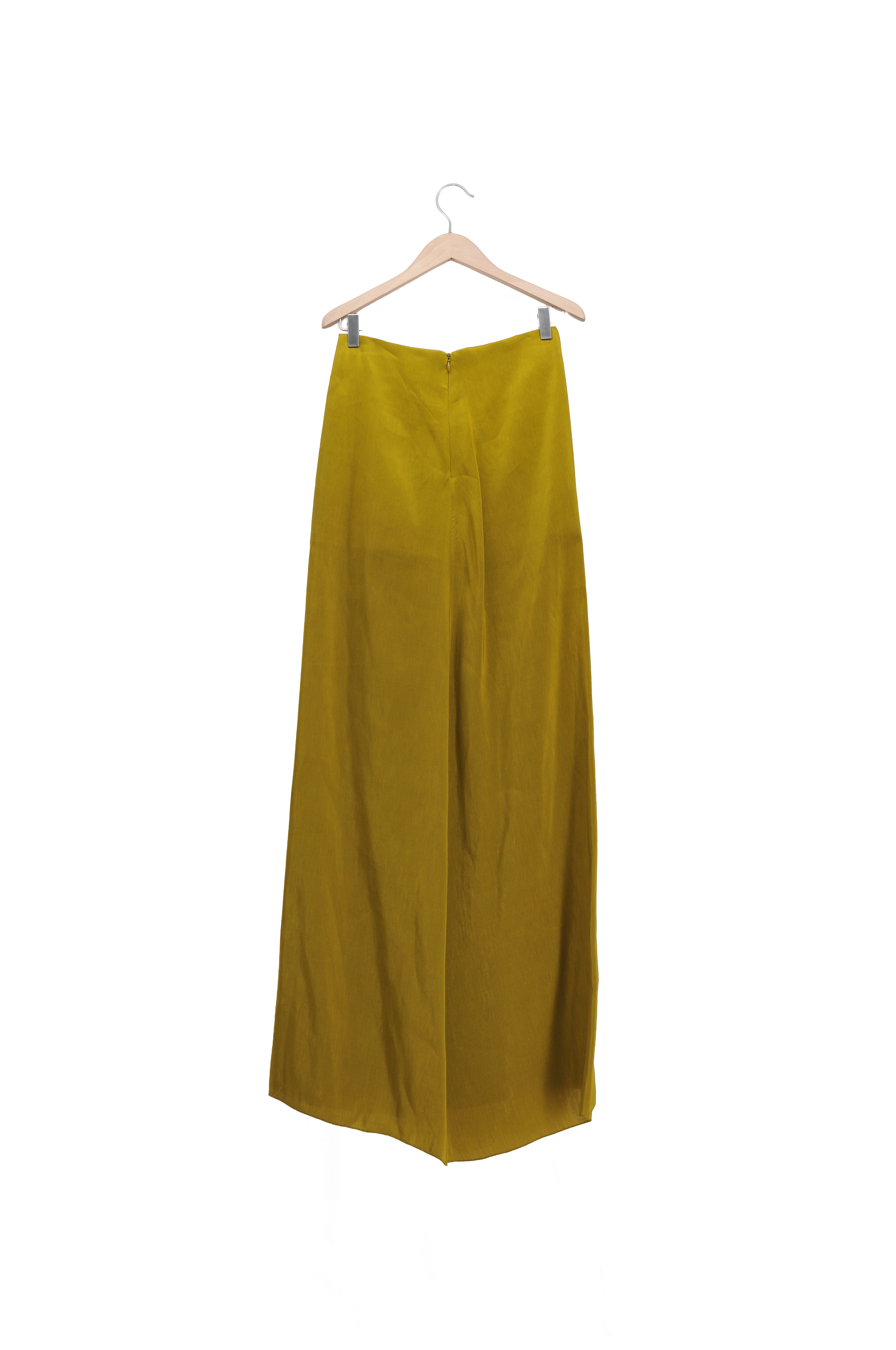 Falda Noor en Seda Rústica - Arbequina