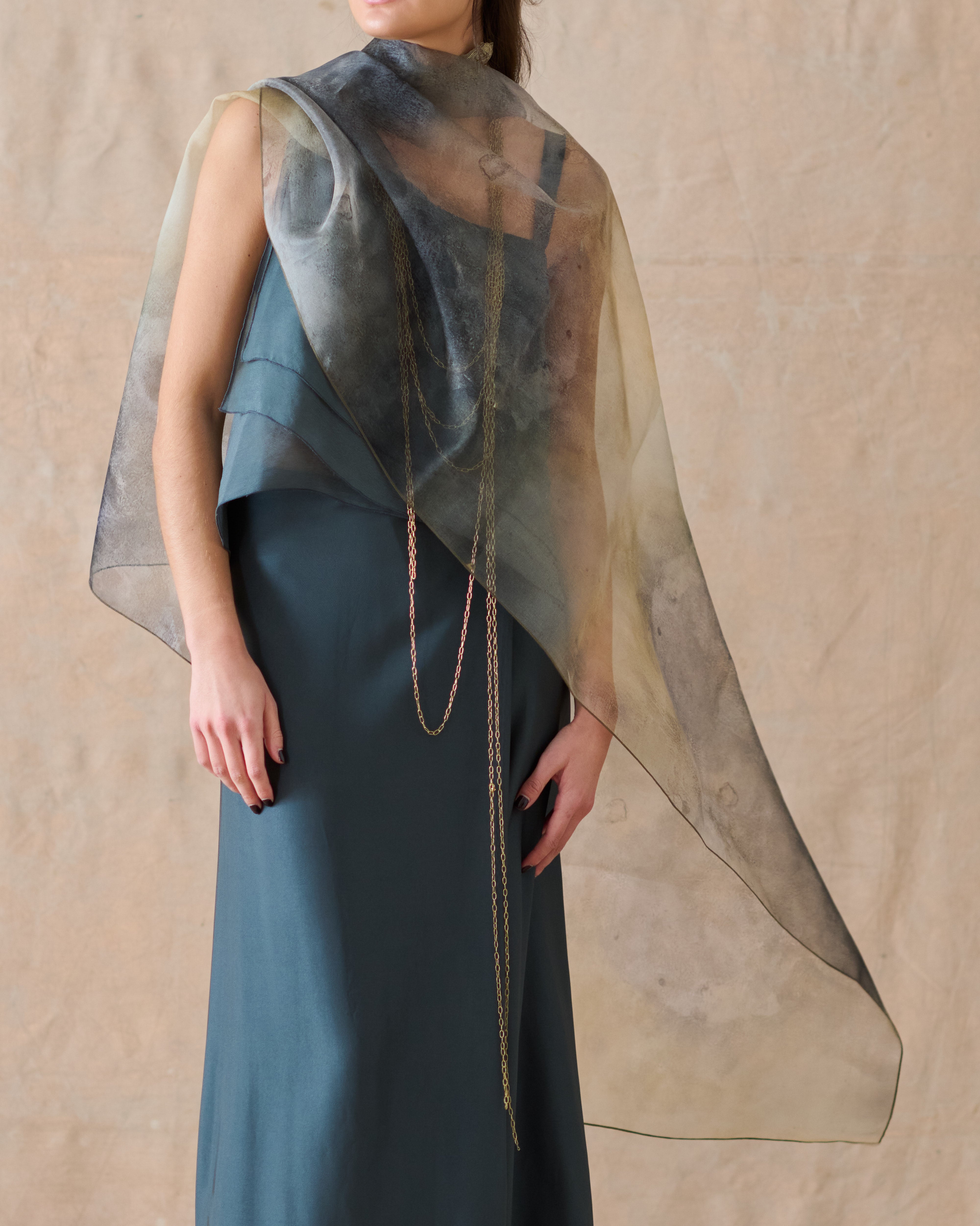 Falda Sharkskin Noor - Slate